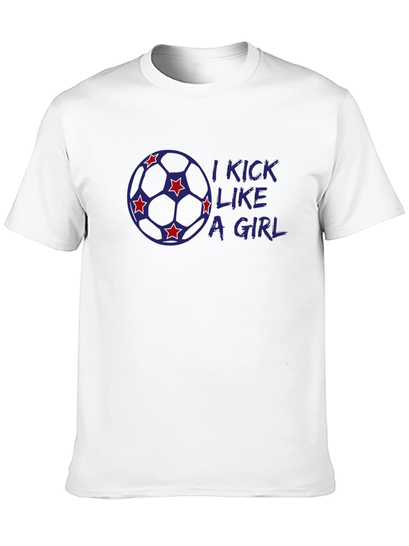 Black I Kick Like a Girl Soccer T-Shirt view 10
