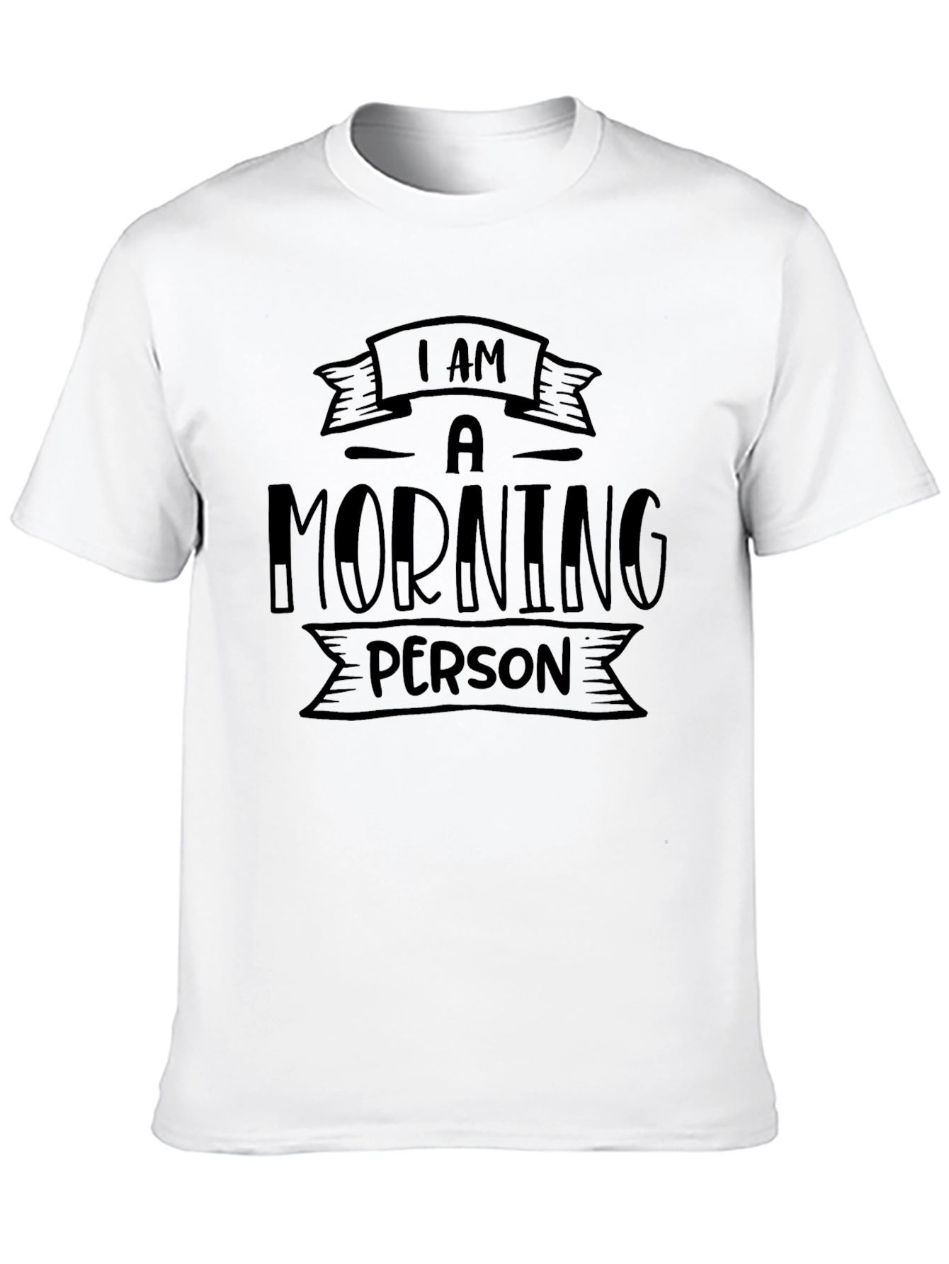 Black Morning Person Graphic Tee - Black Cotton Comfort view 10