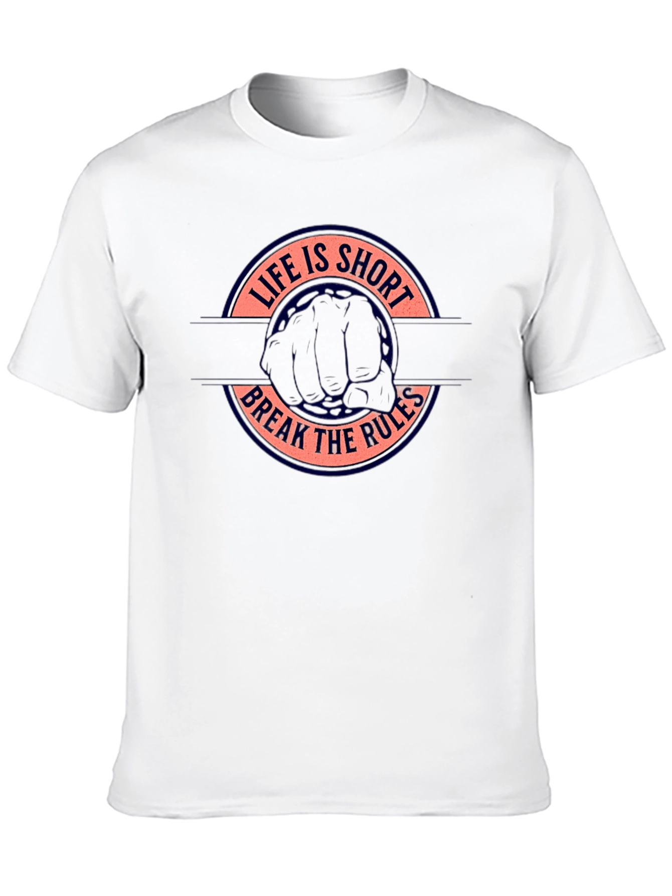 Black Life is Short Break the Rules Graphic Tee view 10