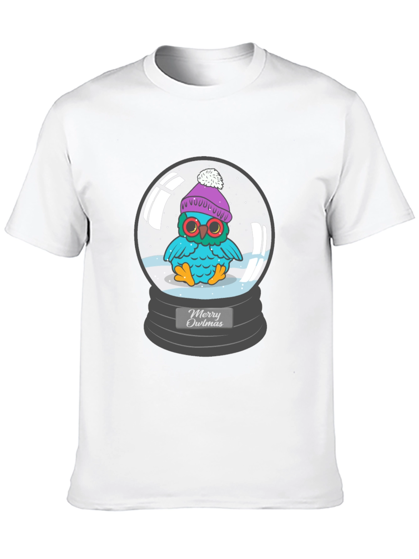 Black Merry Owlmas T-Shirt view 10