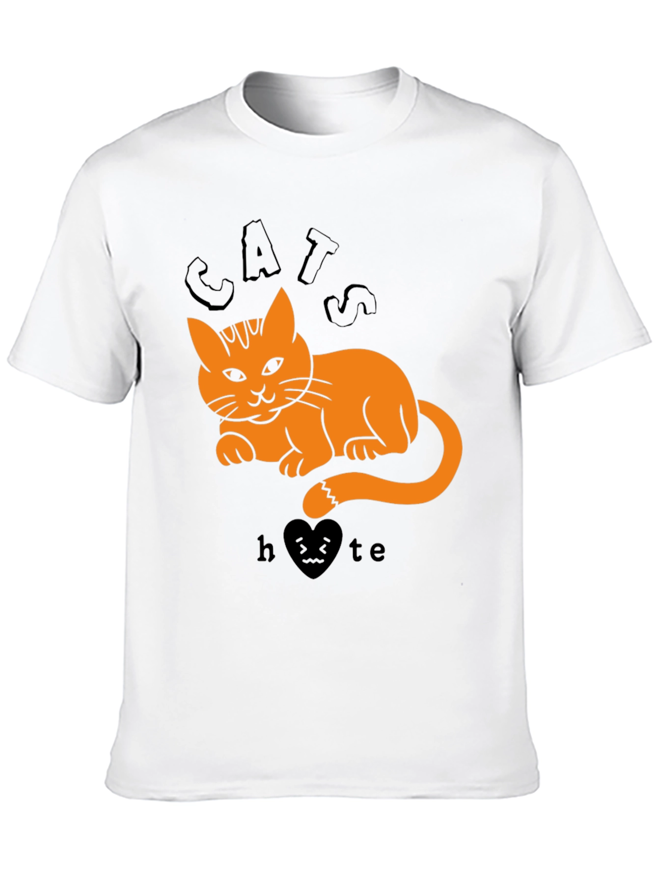 Black Cats Hate Heart Tee view 10