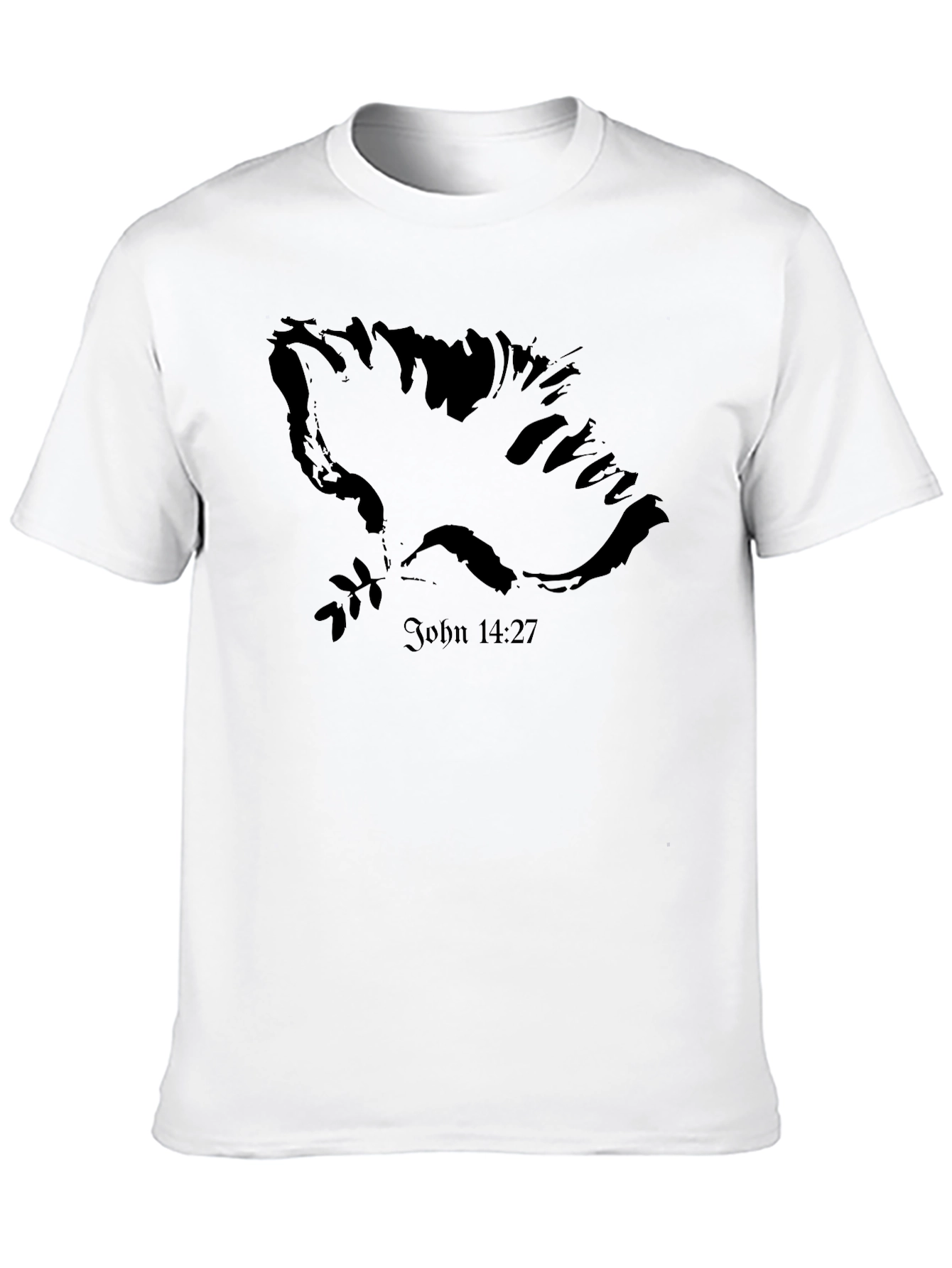 Black Dove of Peace T-Shirt - John 14:27 view 10