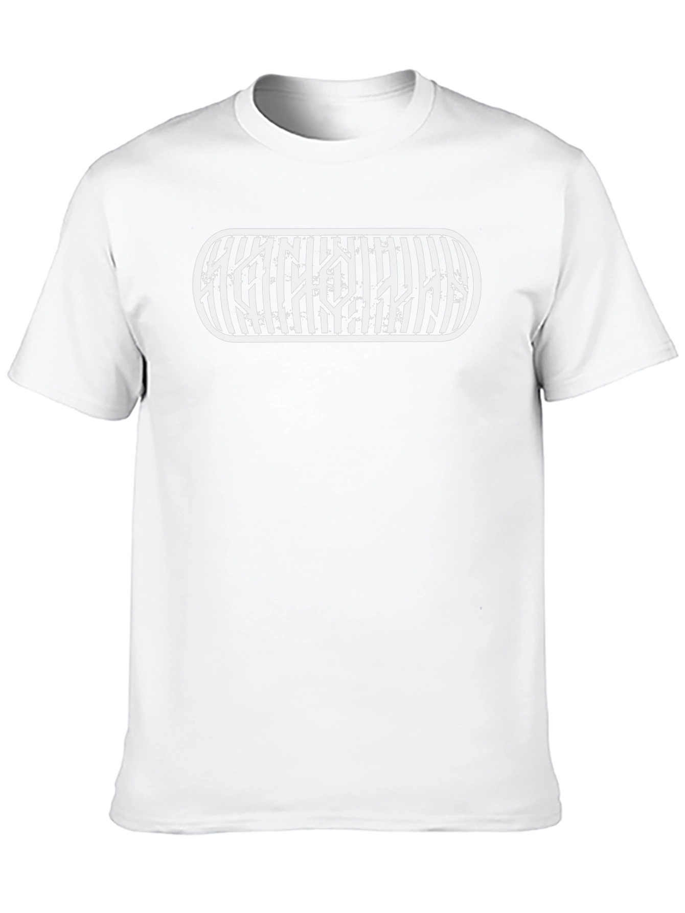 Black Graphic Tee - Distressed Stripe Design - 10