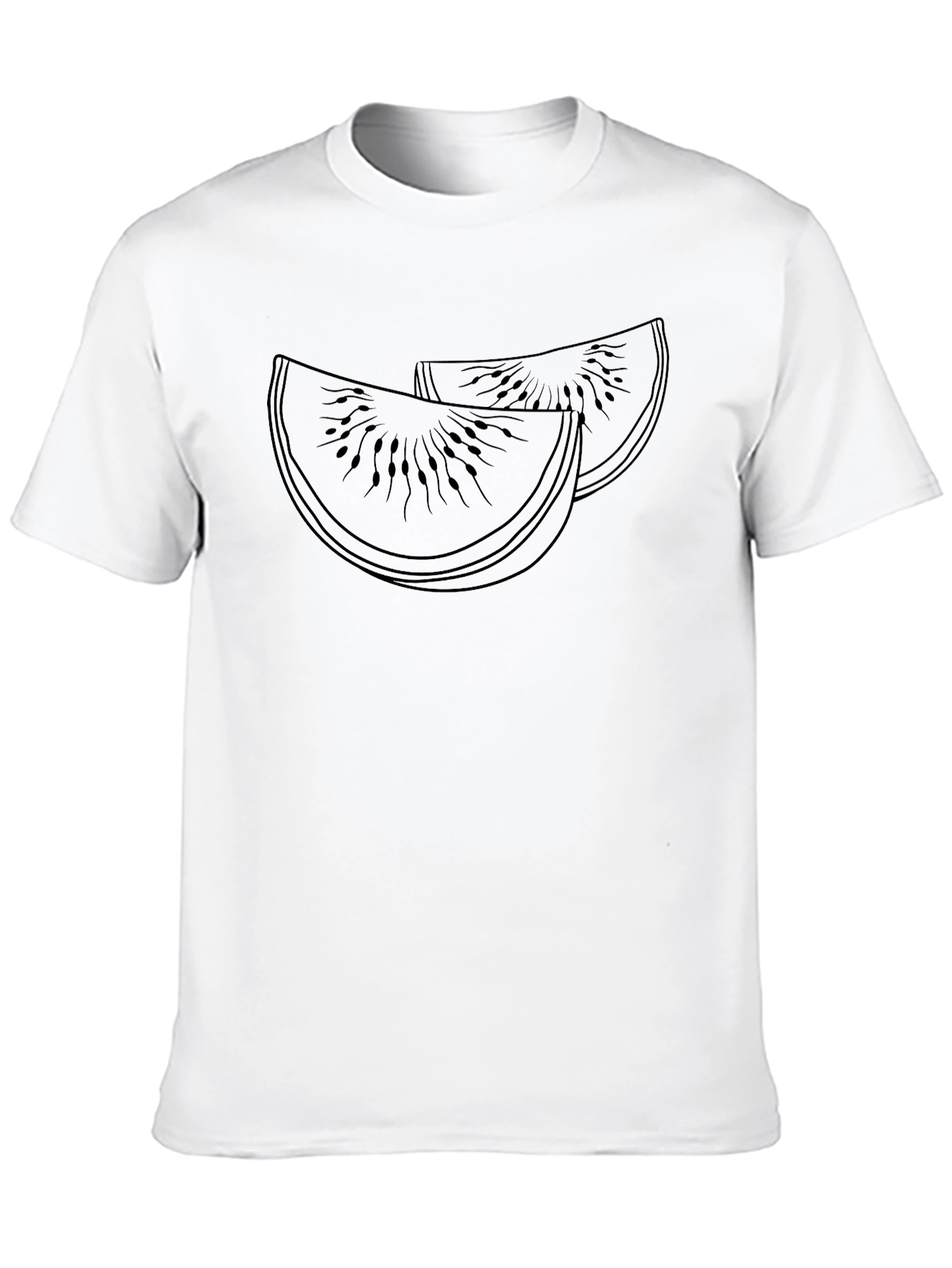 Black Kiwi Slice Graphic T-Shirt - Unique Fruit Design Tee view 10