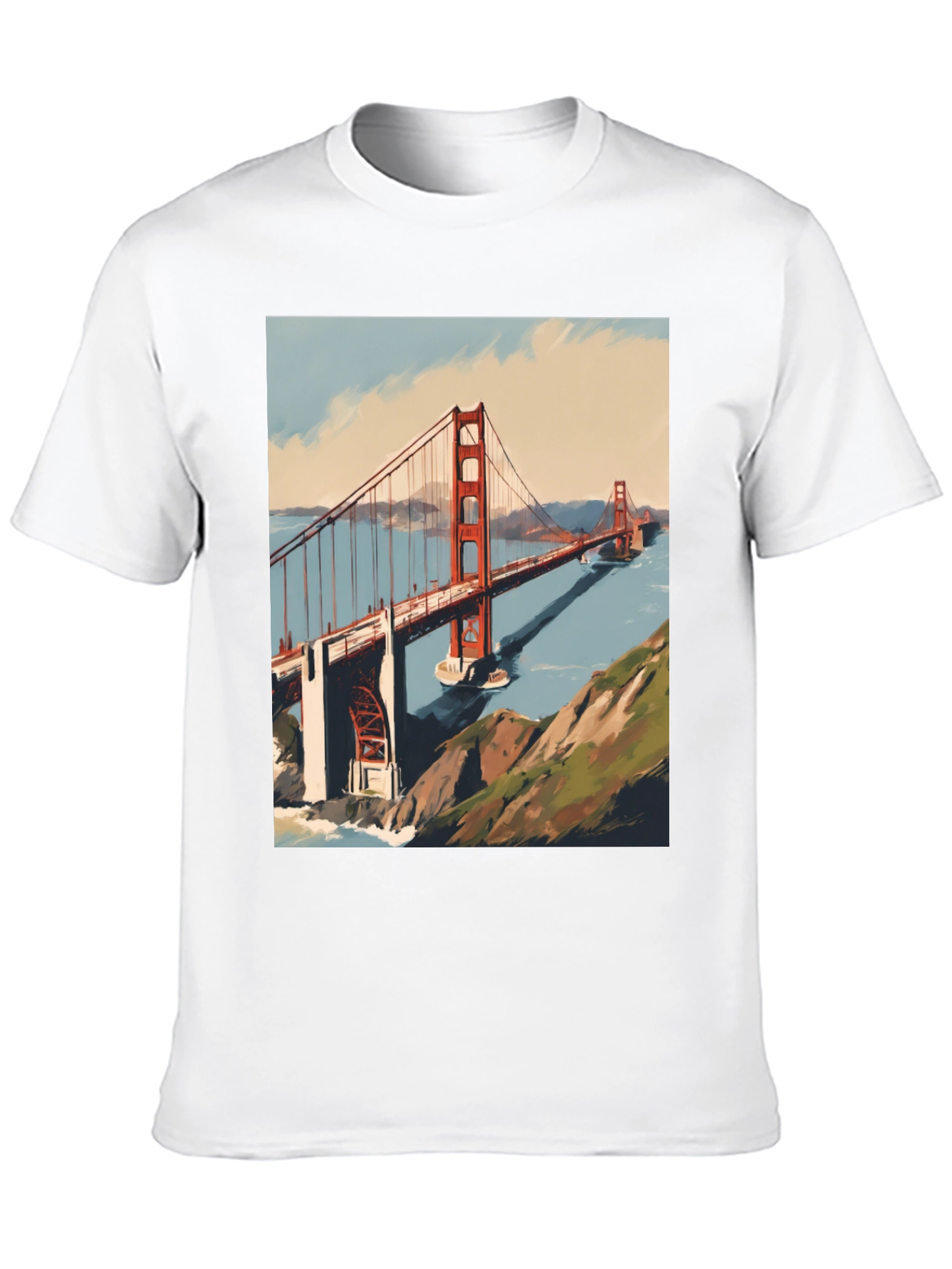 Black Golden Gate Bridge Graphic Tee view 10
