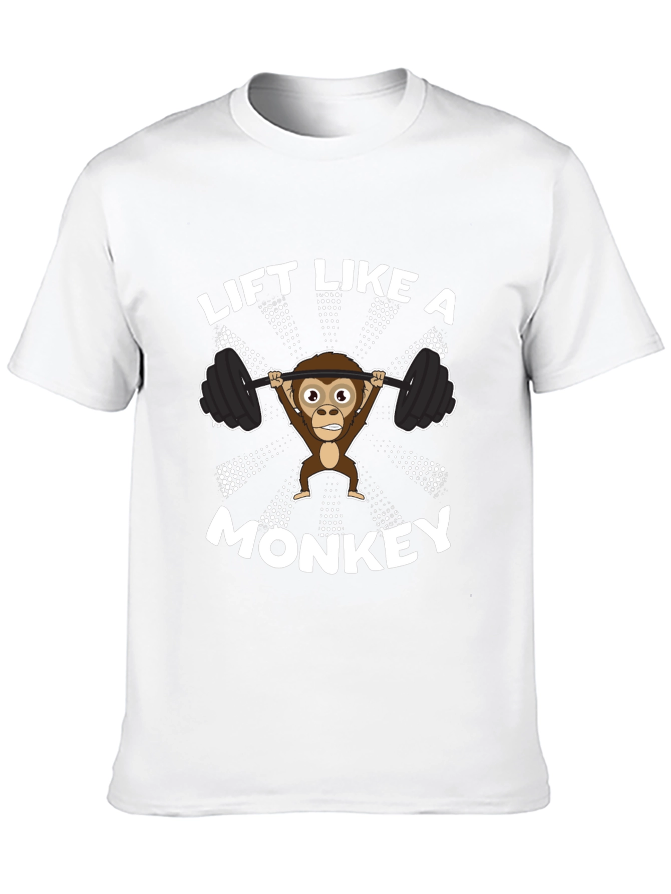 Black Lift Like a Monkey T-Shirt - Funny Gym Workout Tee view 10