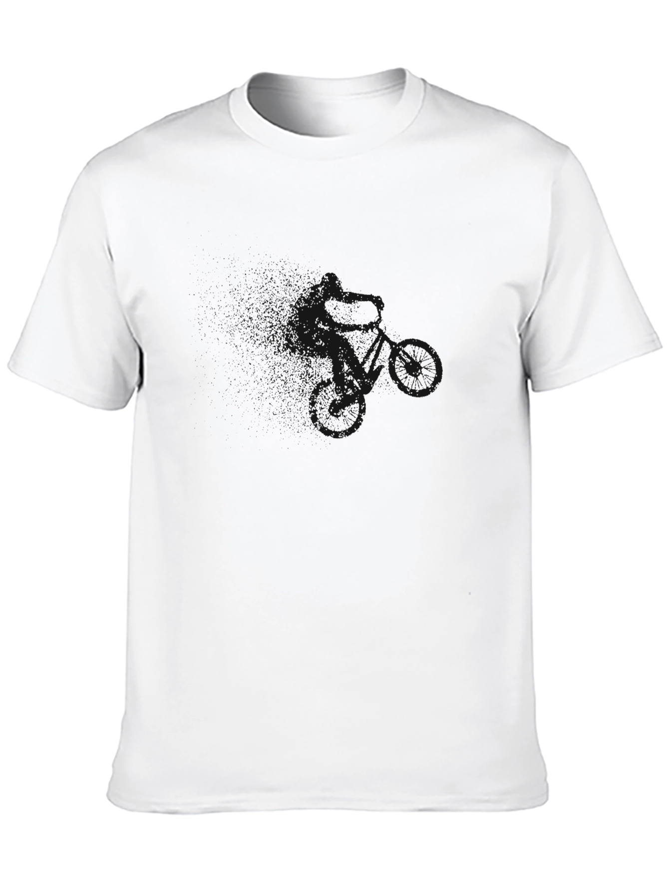 Black Men's Classic Black Crew Neck T-Shirt view 10