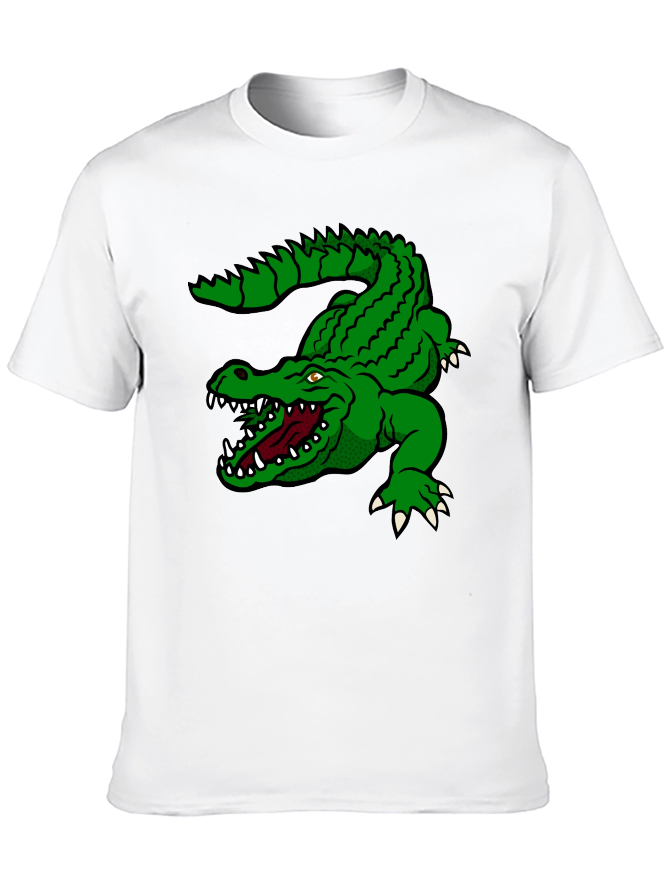 Black Green Alligator Graphic T-Shirt - Bold Style view 10
