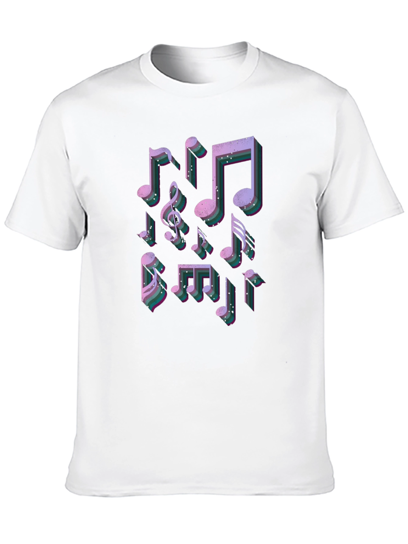Black Musical Notes Graphic Tee - Stylish Black T-Shirt view 10