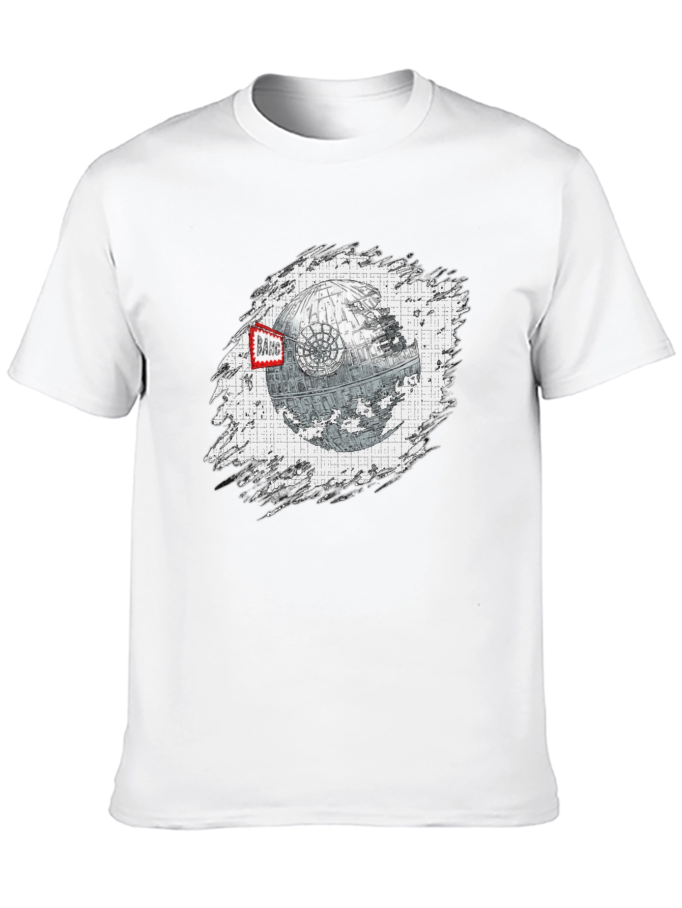 Black Death Star T-Shirt - Sci-Fi Graphic Tee view 10