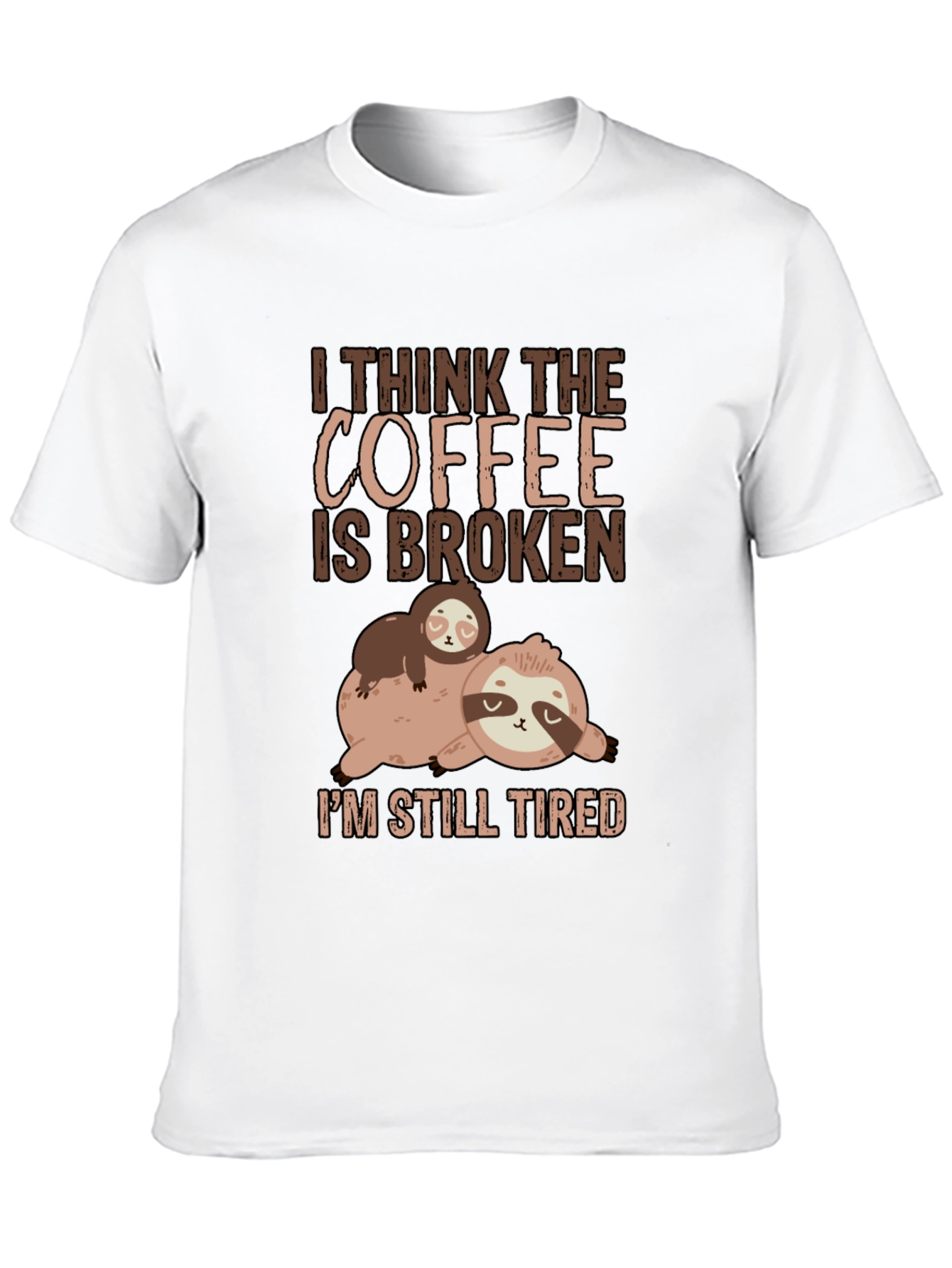 Black Coffee Broken Sloth Graphic Tee view 10