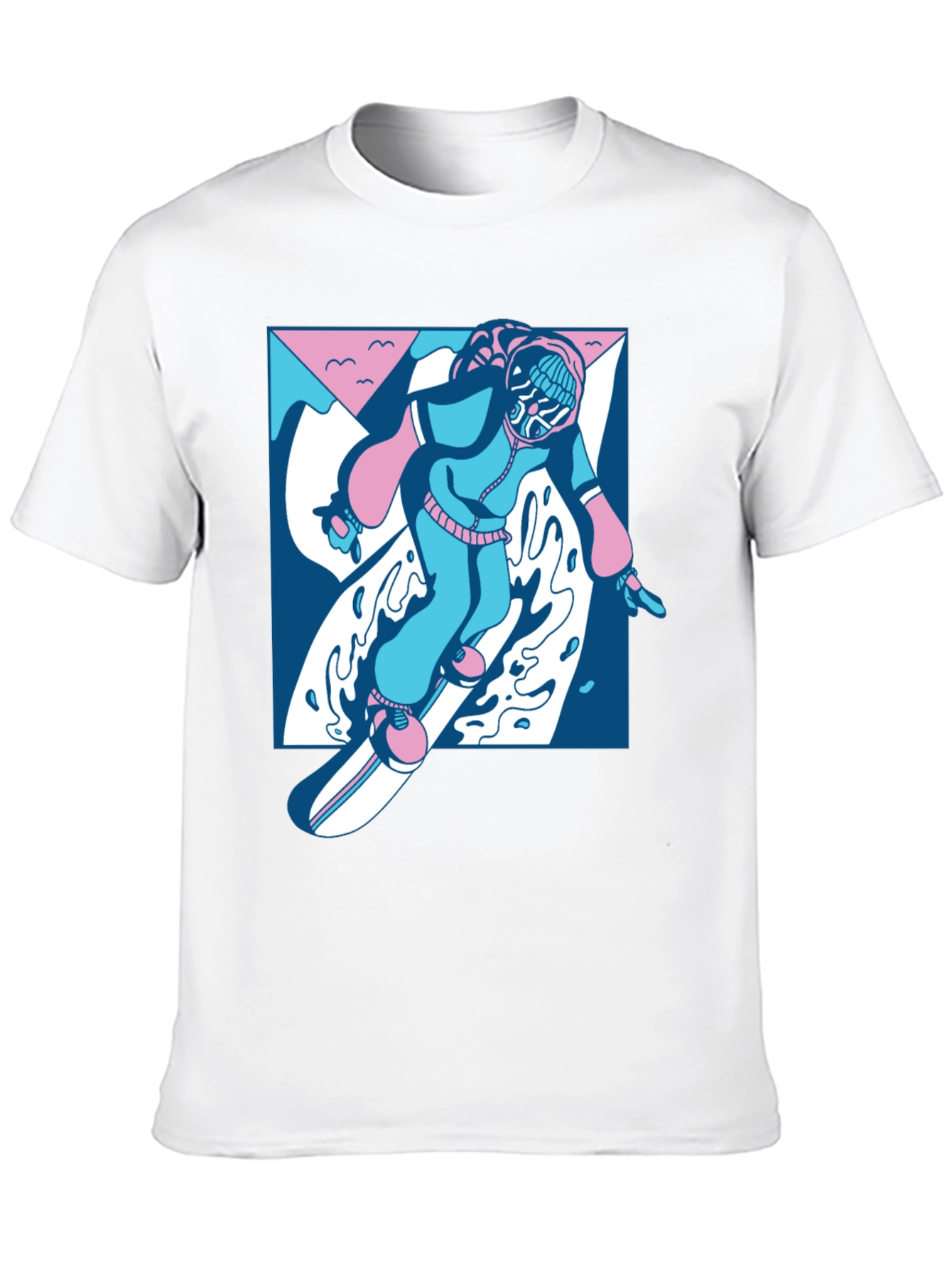 Black Retro Snowboarder Graphic Tee - Black view 10