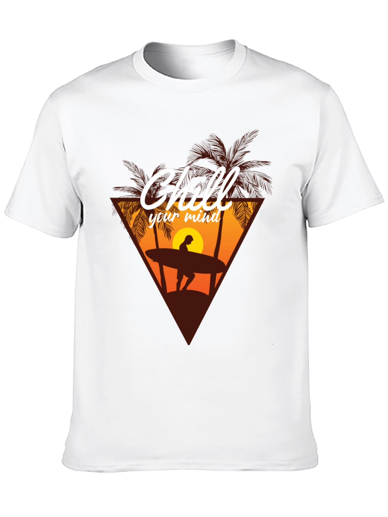 Black Chill Your Mind T-Shirt - Surfer Graphic Tee view 10
