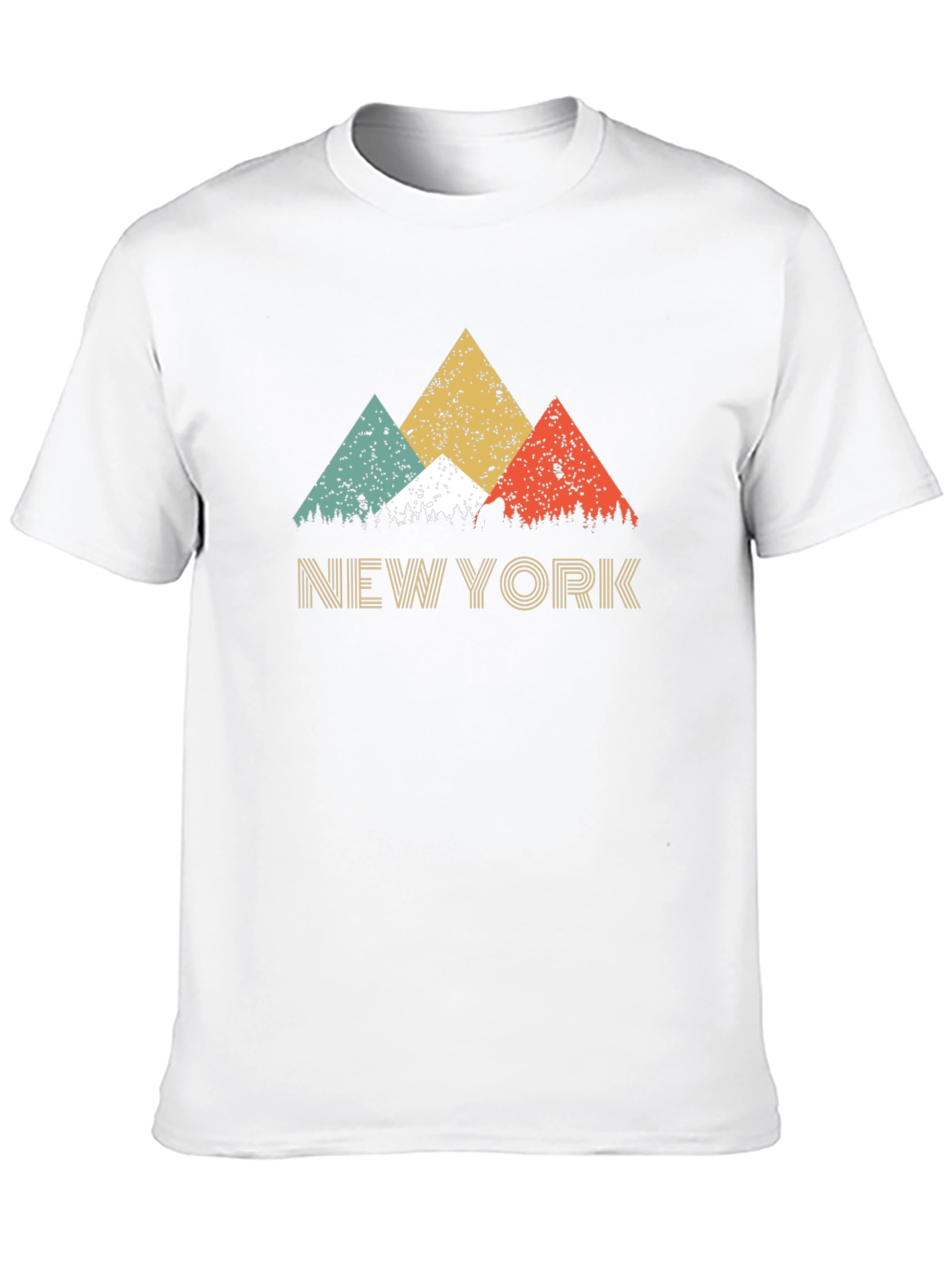 Black Retro New York Mountain Graphic Tee view 10