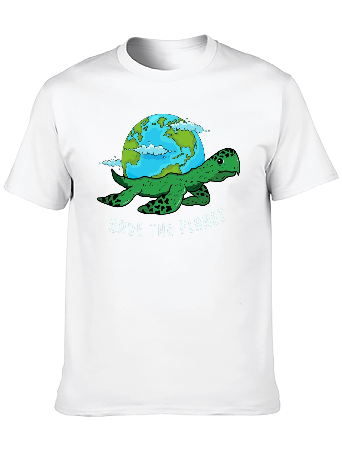 Black Save the Planet Turtle Graphic Tee view 10
