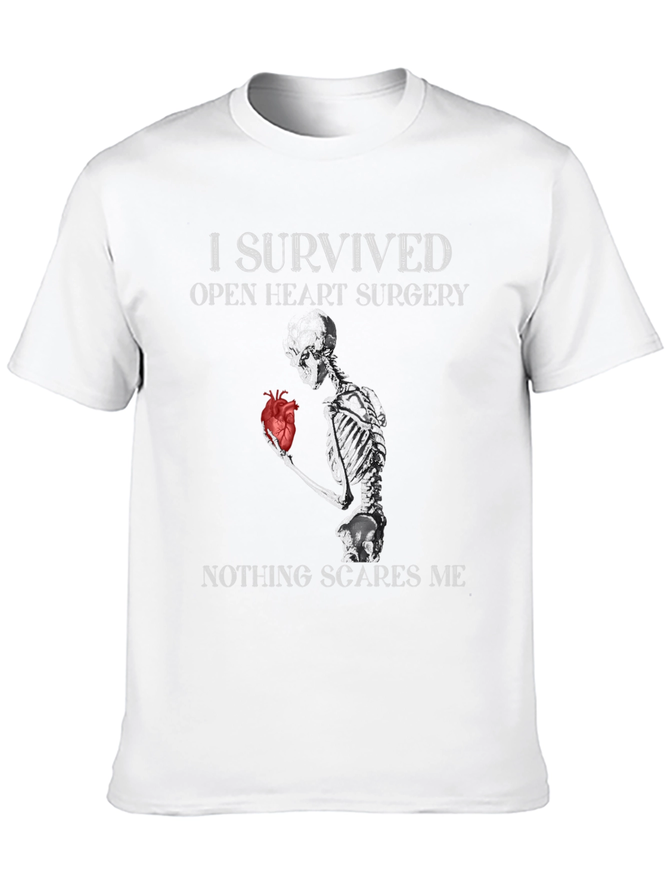 Black I Survived Open Heart Surgery Graphic Tee view 10
