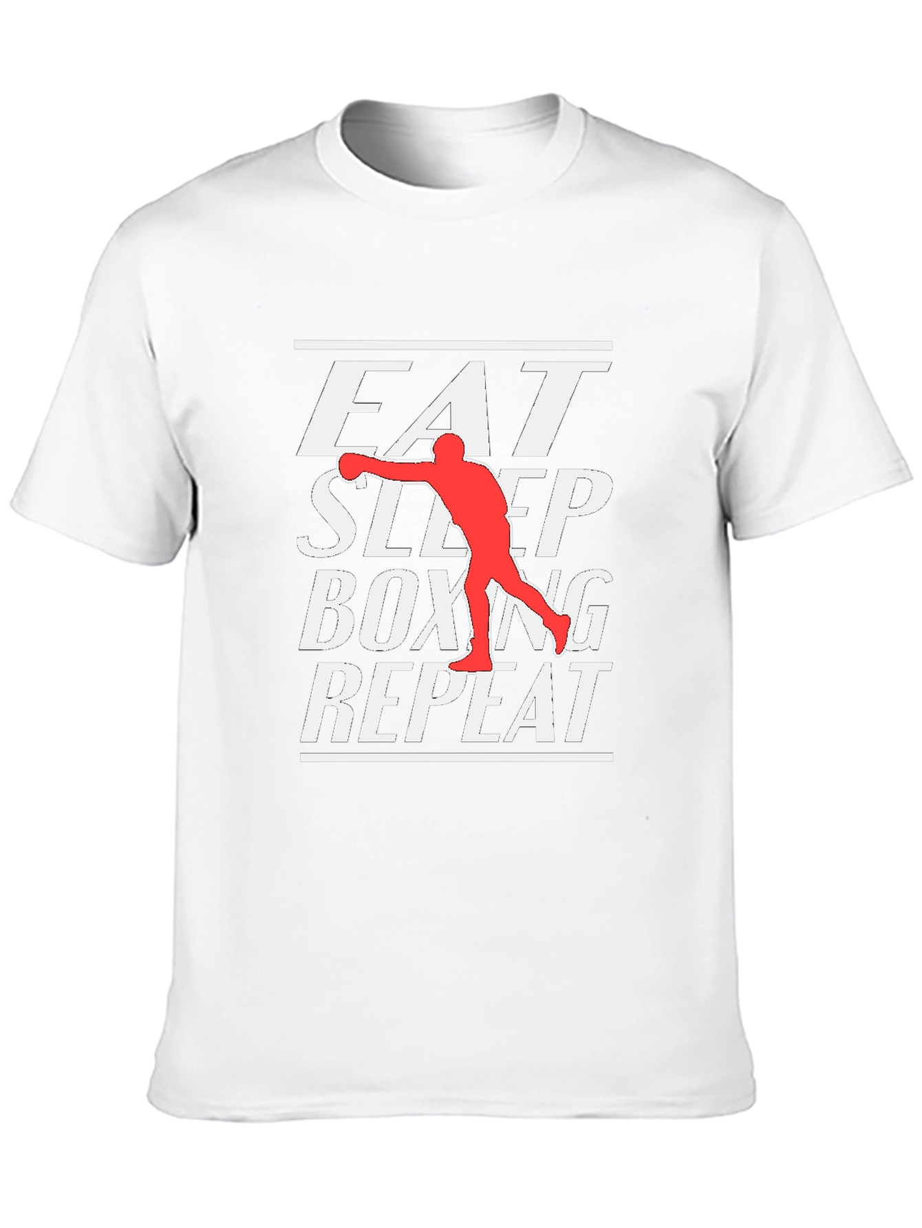 Black Eat Sleep Boxing Repeat Graphic T-Shirt view 10