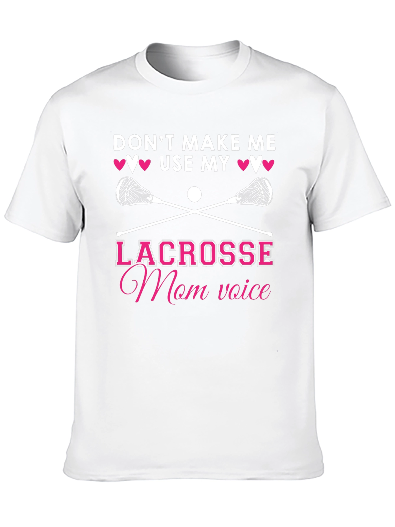 Black Lacrosse Mom T-Shirt - Don't Make Me Use My Voice! view 10