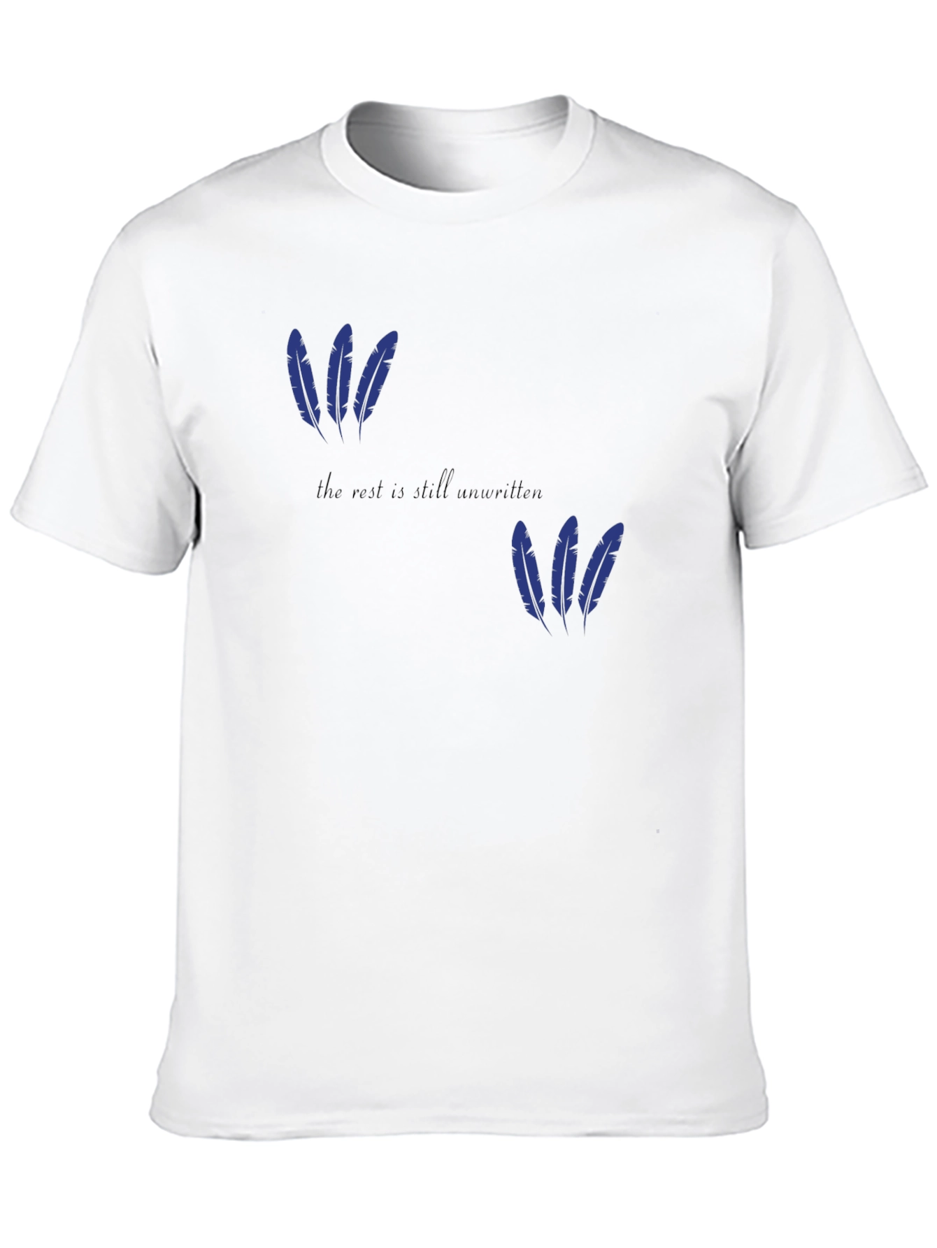 Black Feather Graphic T-Shirt - "The Rest is Still Unwritten" view 10