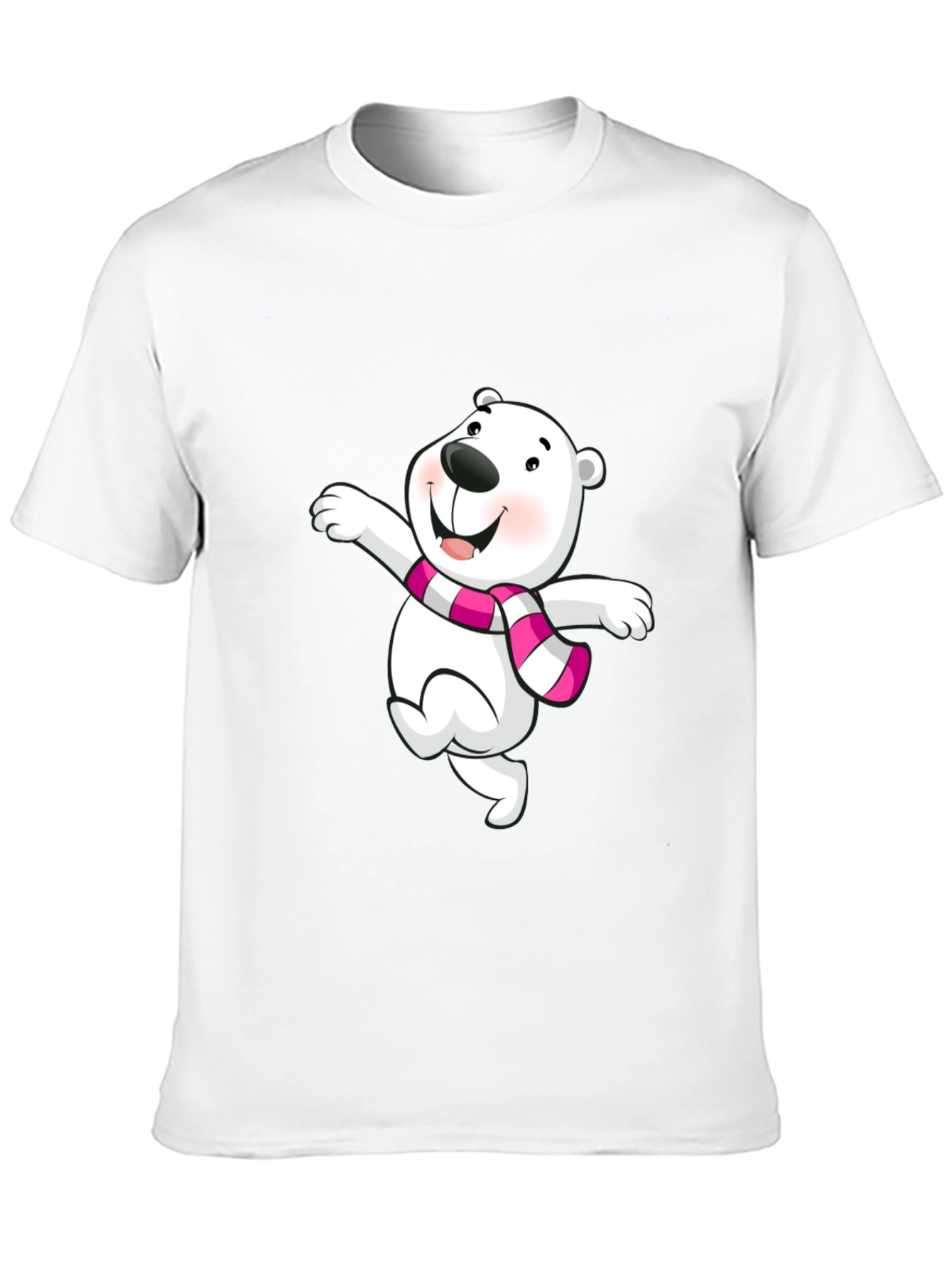 Black Cute Bear Graphic Tee - Black Cotton Blend Shirt view 10