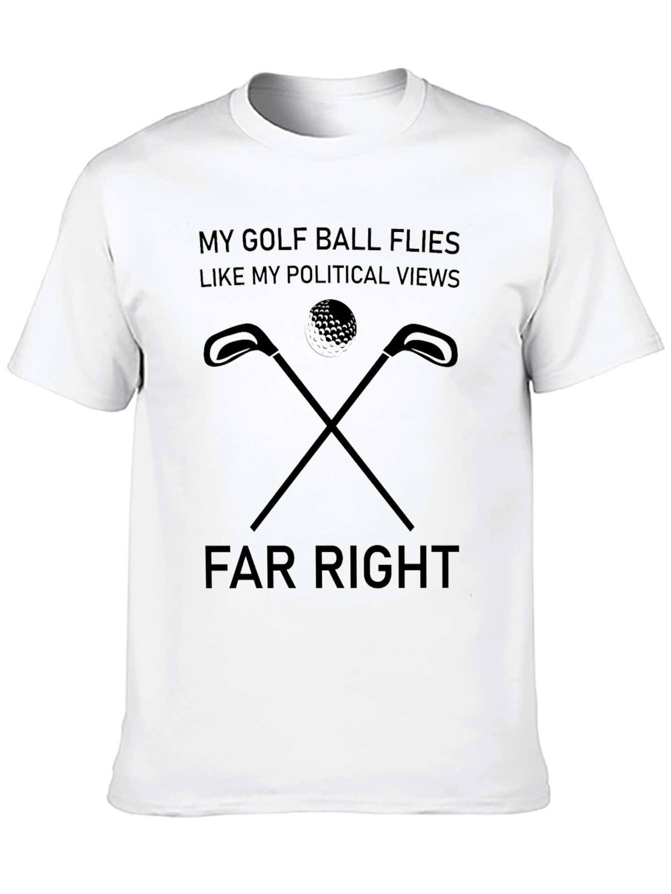 Black Funny Golf Political Tee - Far Right Humor view 10