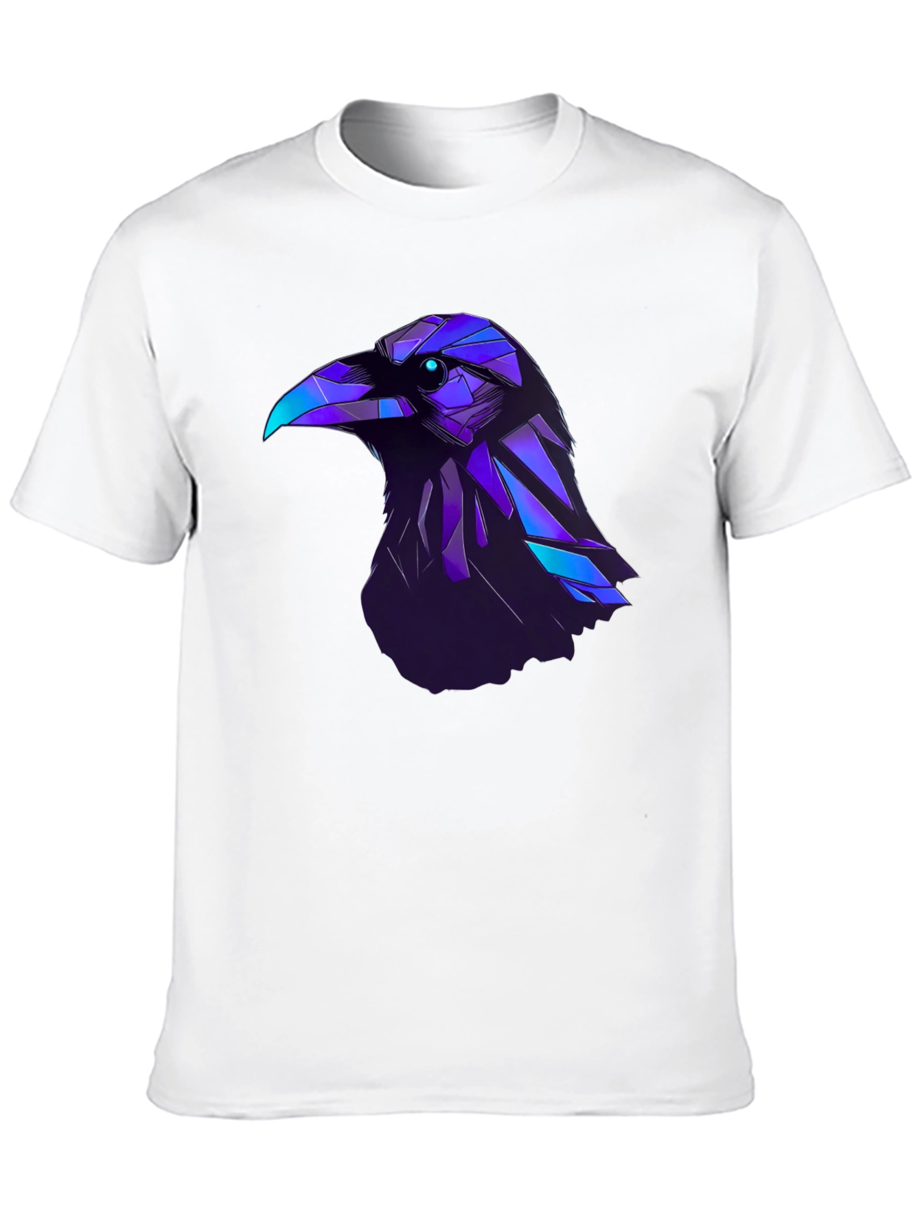 Black Raven Graphic T-Shirt - Modern Geometric Bird Design view 10