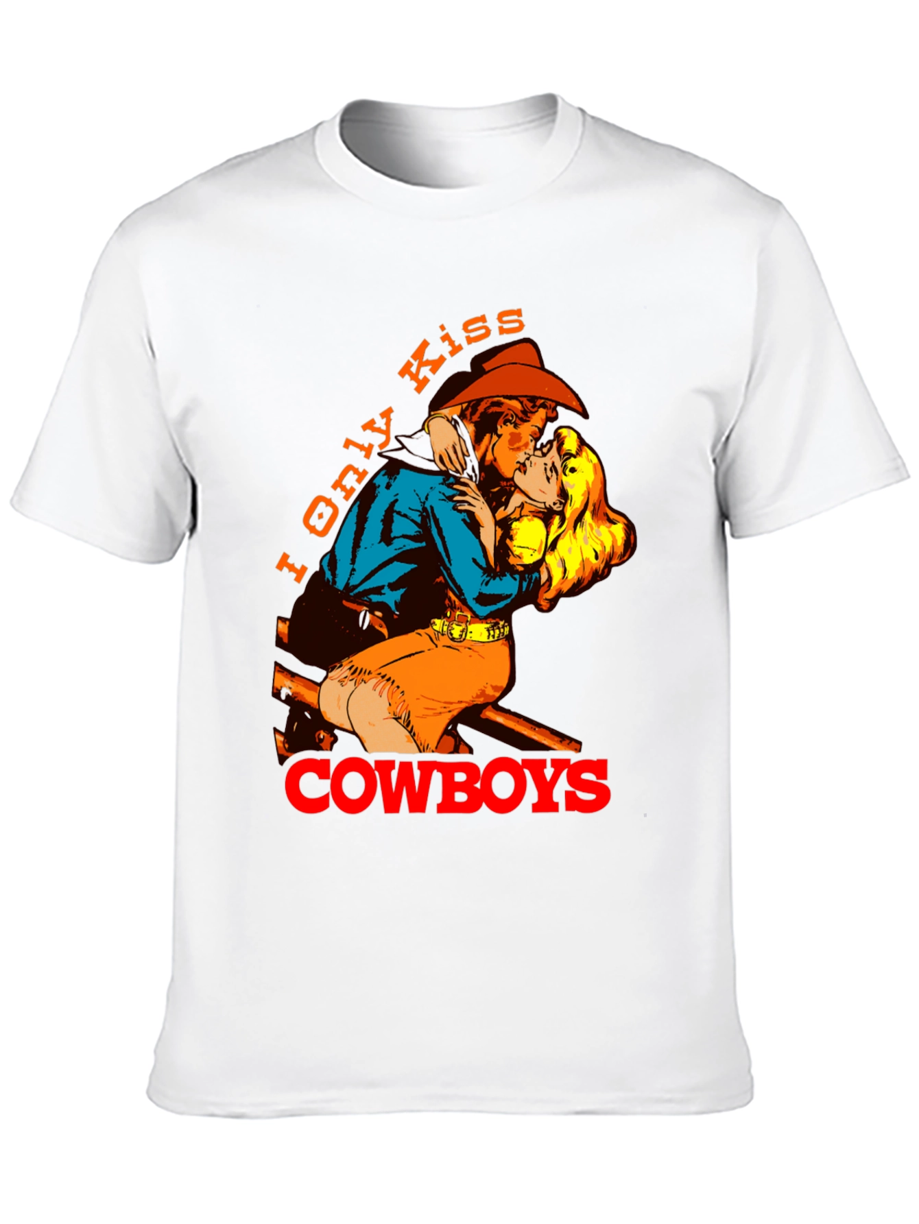 Black I Only Kiss Cowboys Graphic Tee - Western Style view 10