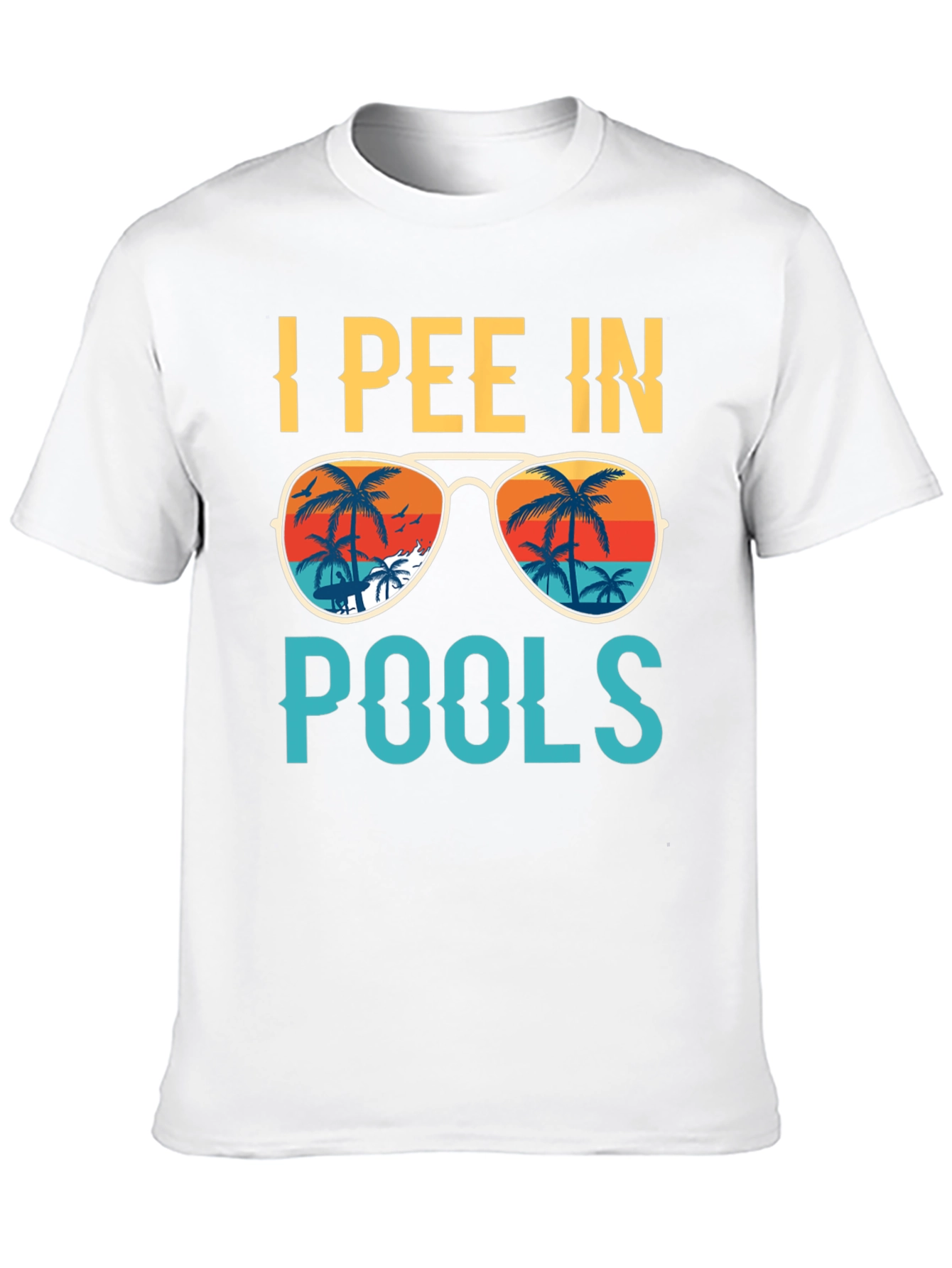 Black I Pee In Pools T-Shirt - Funny Summer Tee view 10
