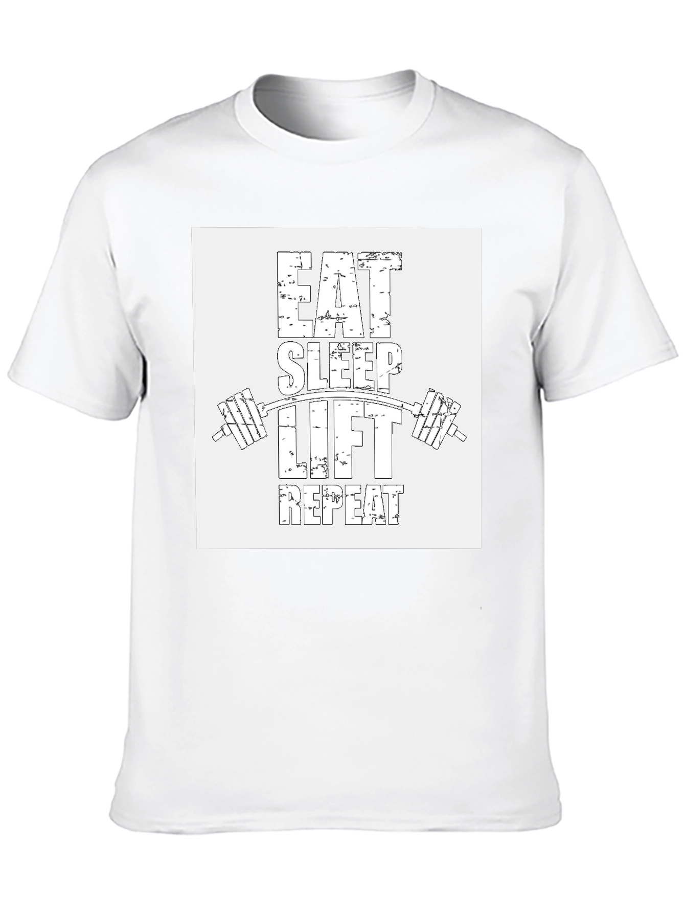 Black Eat Sleep Lift Repeat Black T-Shirt view 10