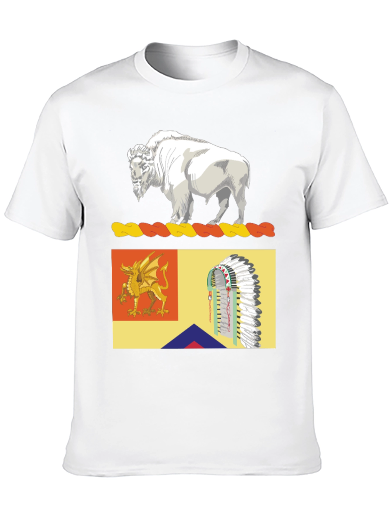 Black Buffalo, Dragon, & Headdress Graphic Tee view 10