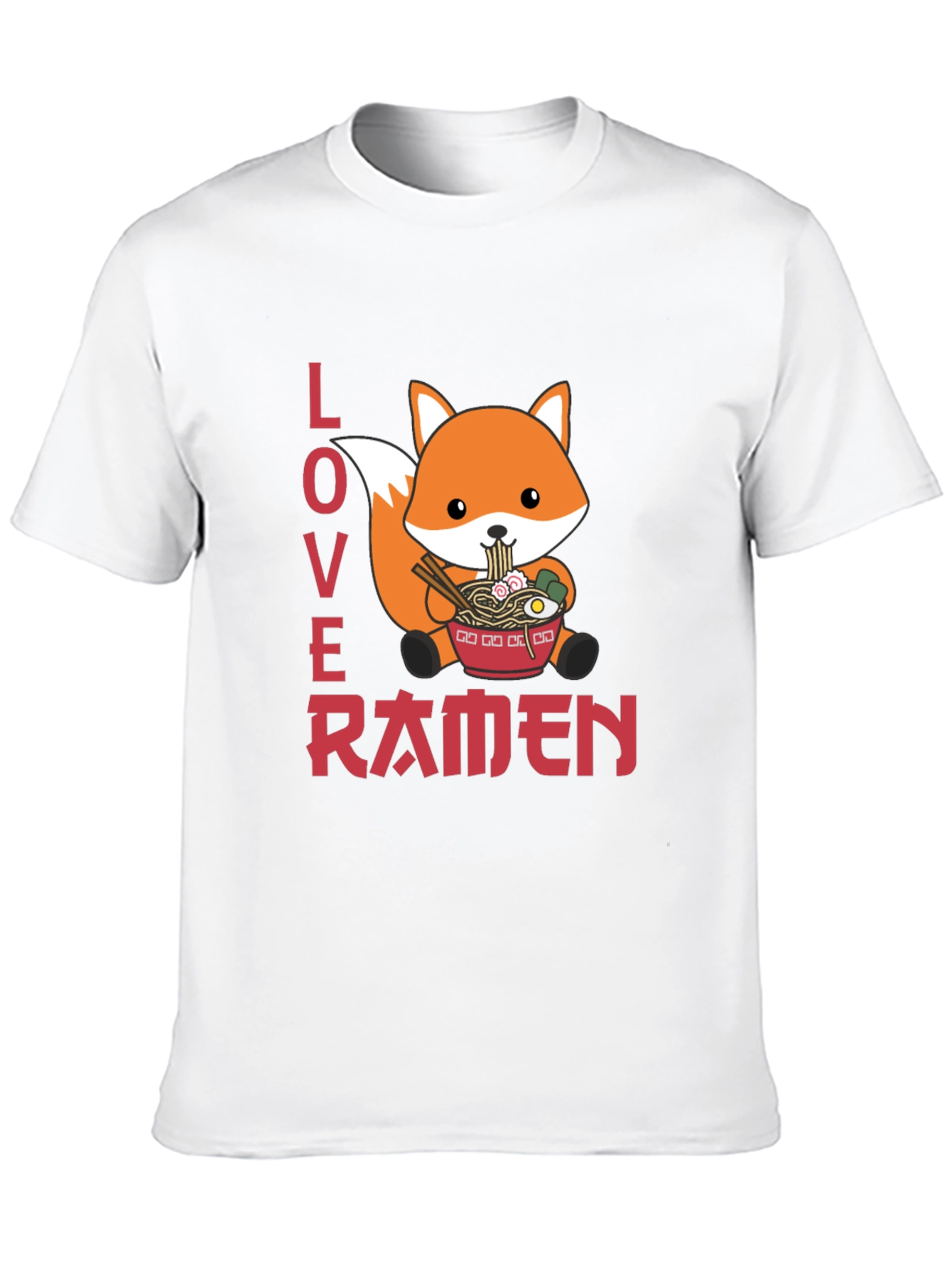 Black Fox Ramen Lover Graphic T-Shirt view 10
