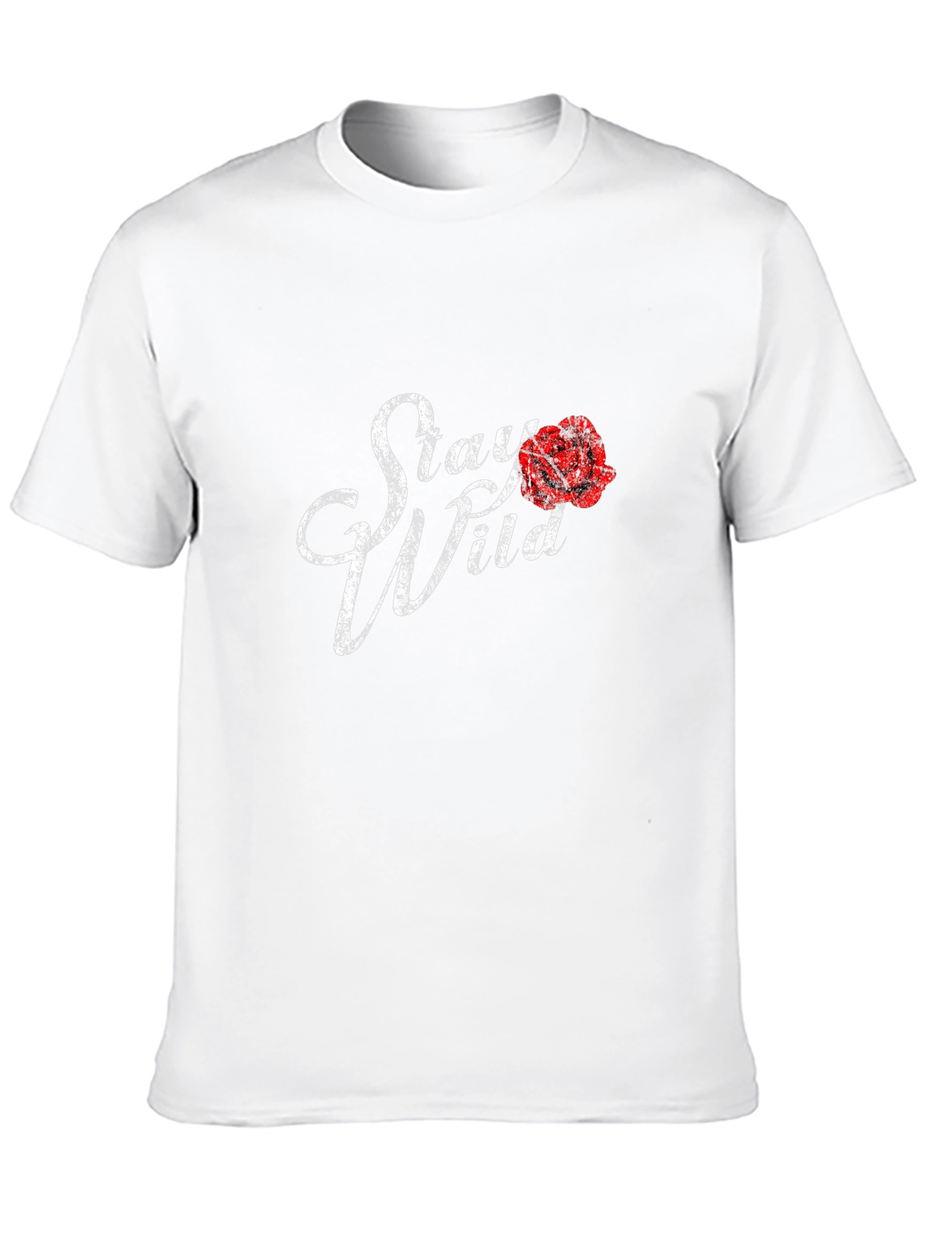 Black Stay Wild Rose Graphic Black T-Shirt view 10