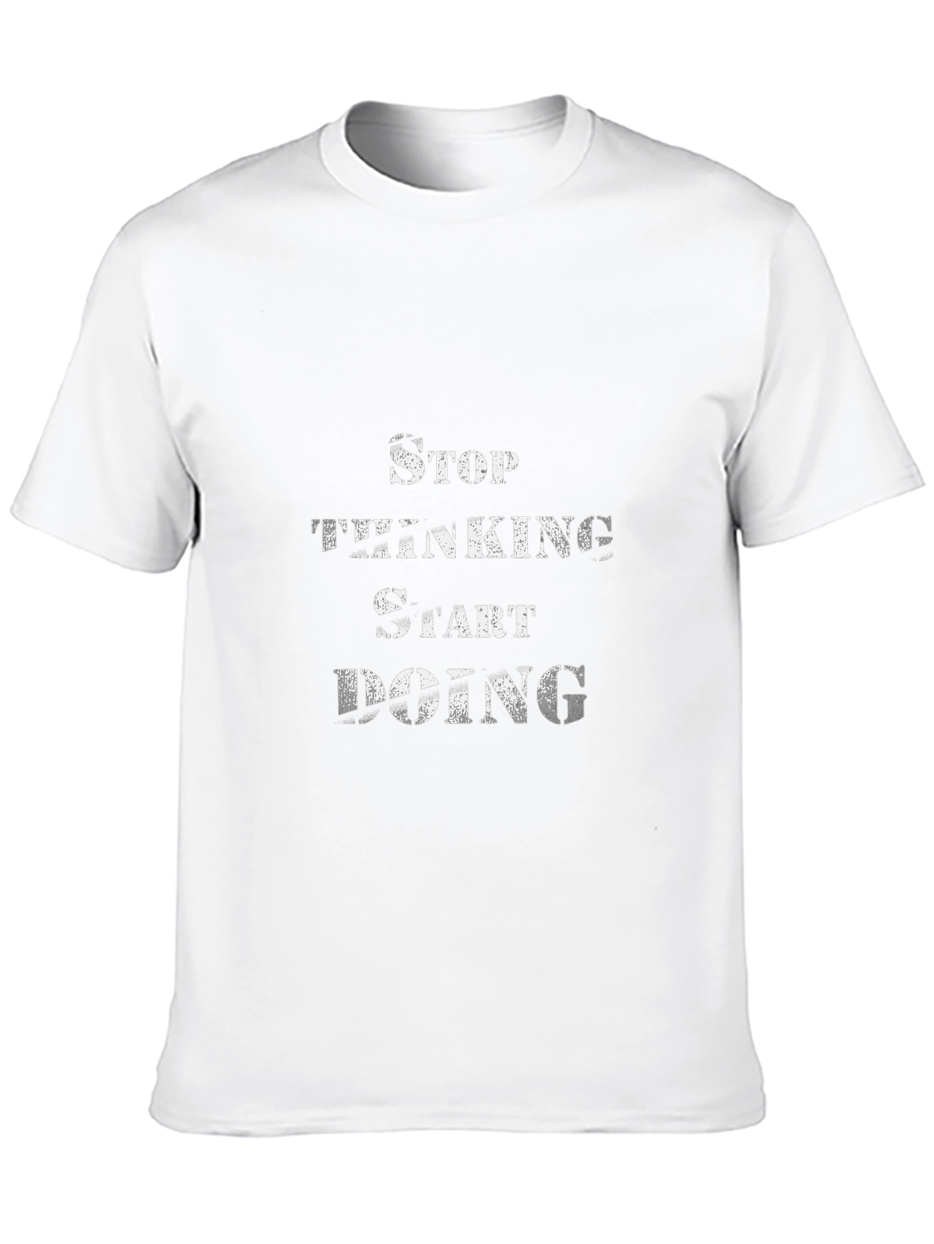 Black Stop Thinking Start Doing Black T-Shirt view 10