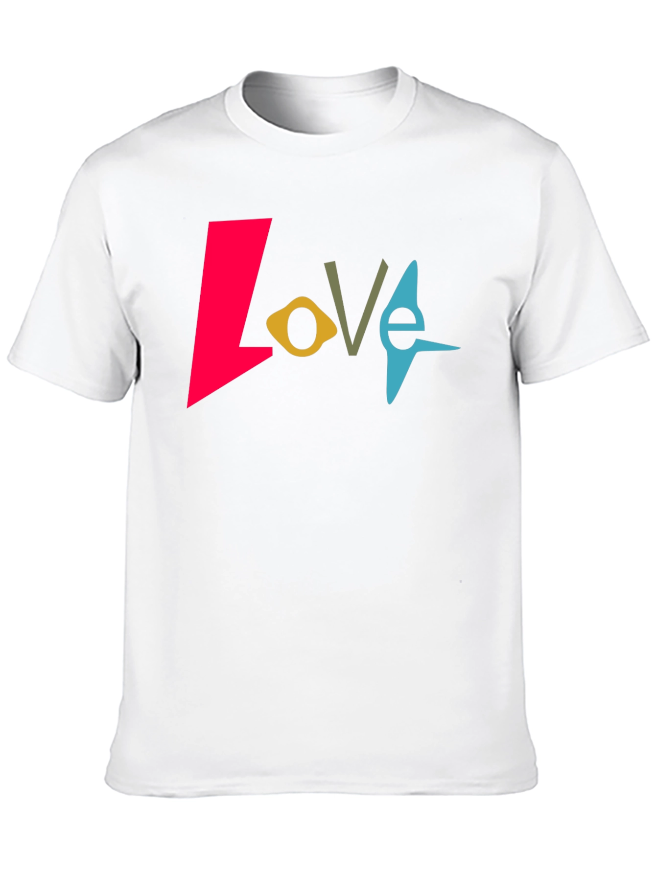 Black Colorful 'Love' Graphic Black T-Shirt view 10