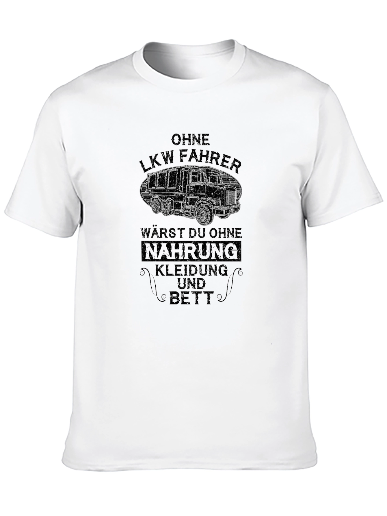 Black Truck Driver T-Shirt - Ohne LKW Fahrer Design view 10