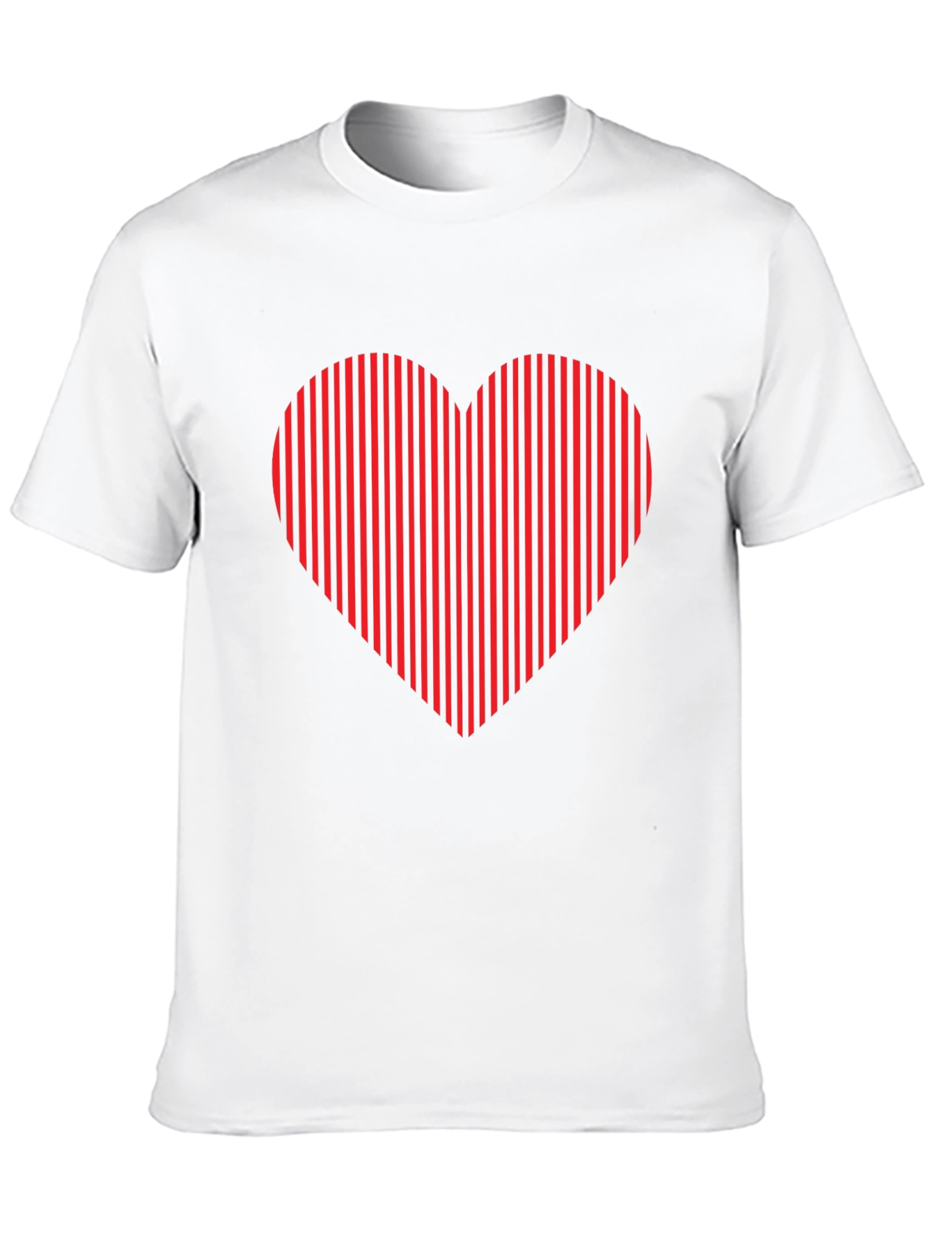 Black Striped Heart Graphic Tee - Black Casual Shirt view 10
