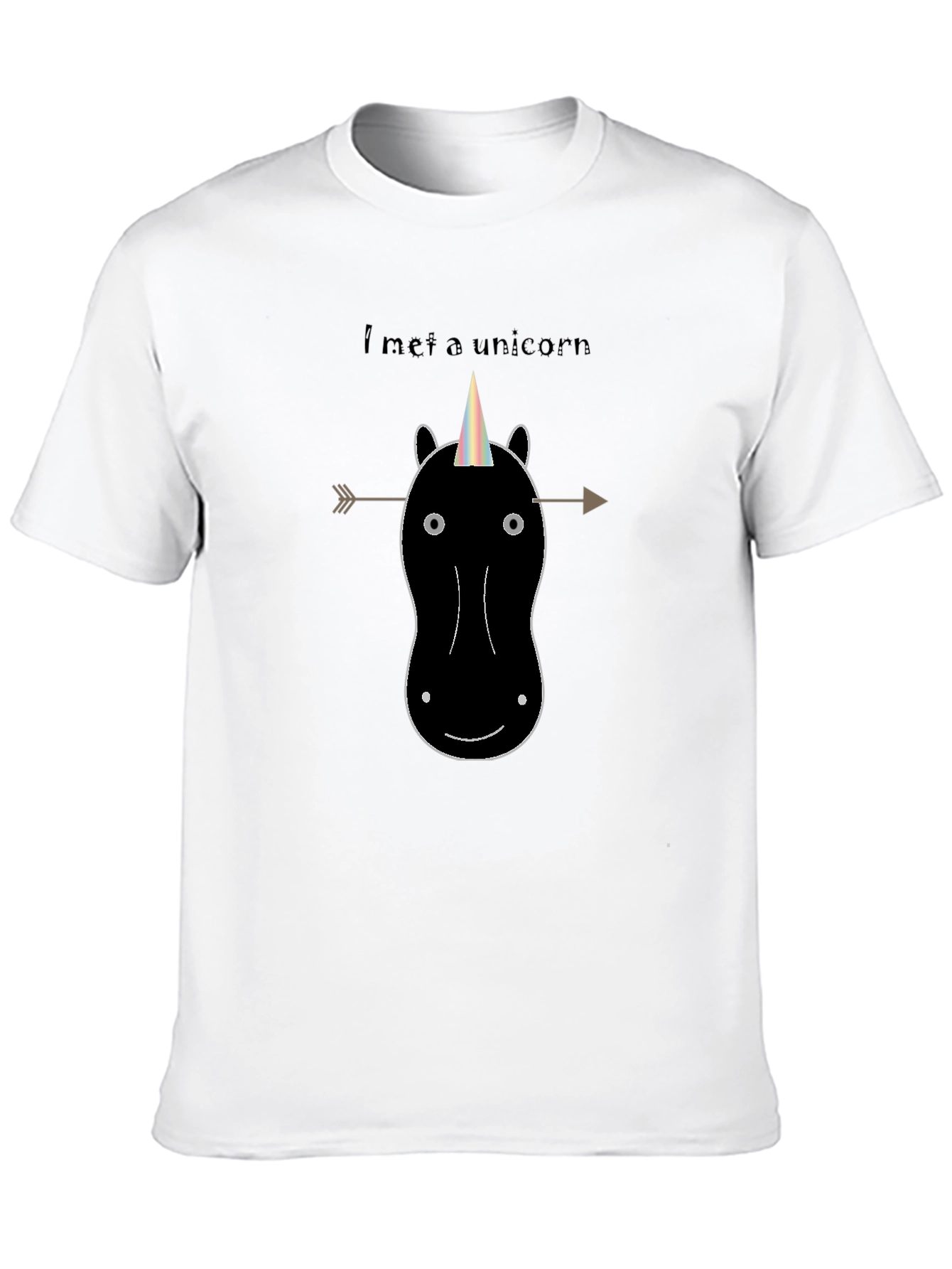 Black I Met a Unicorn Graphic T-Shirt - Black view 10