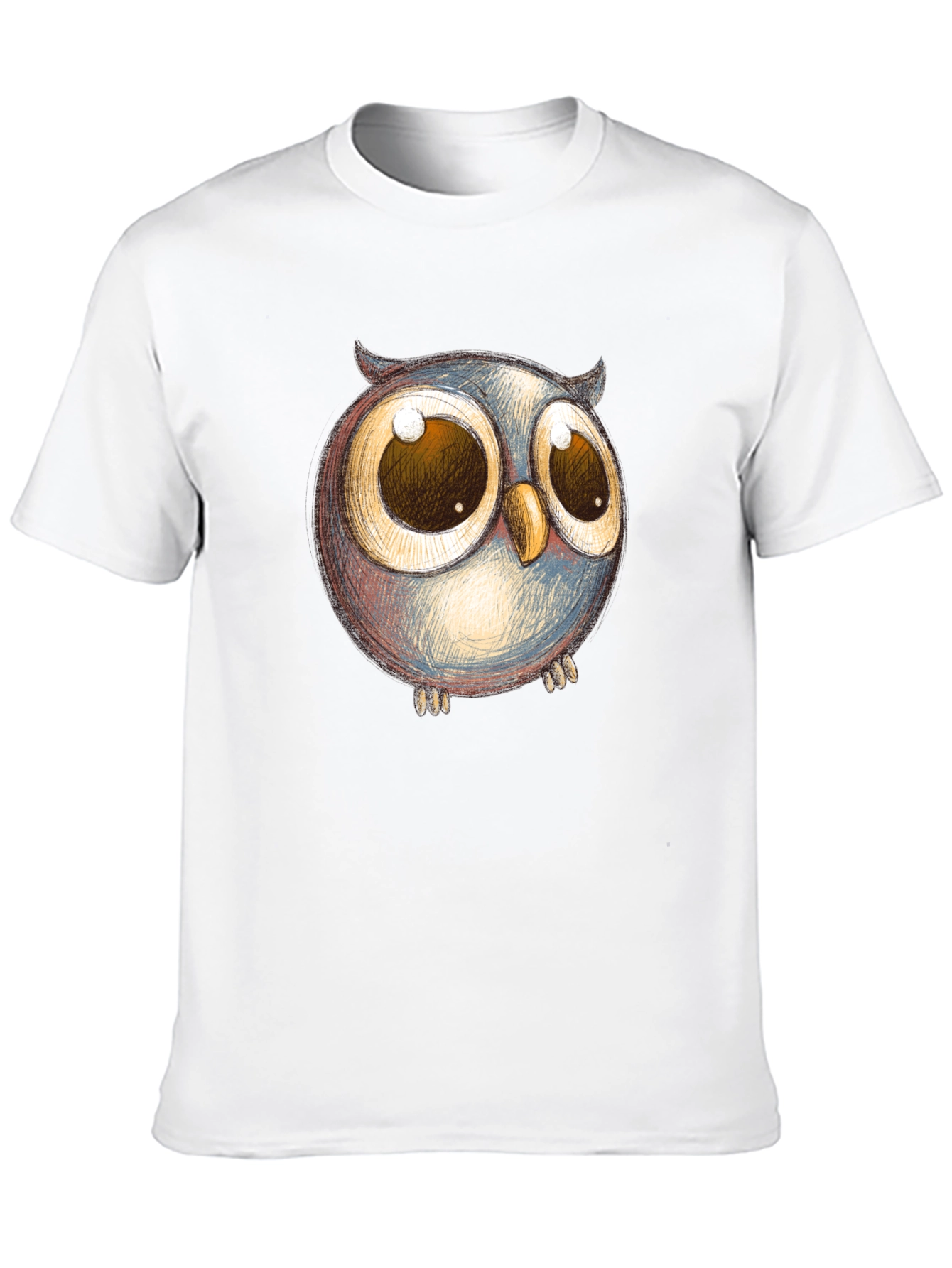 Black Owl Graphic Print Black T-Shirt view 10
