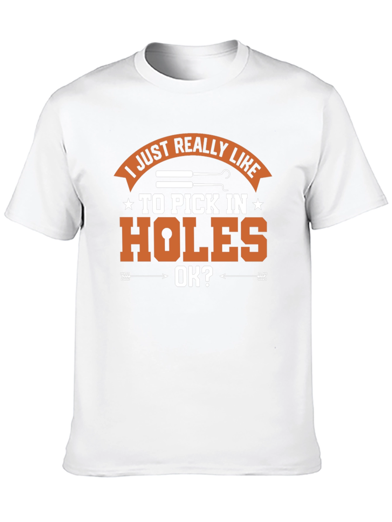 Black I Just Really Like to Pick in Holes T-Shirt view 10