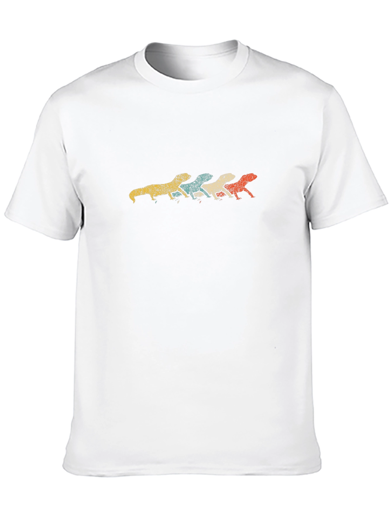 Black Retro Gecko T-Shirt - Colorful Lizard Design view 10