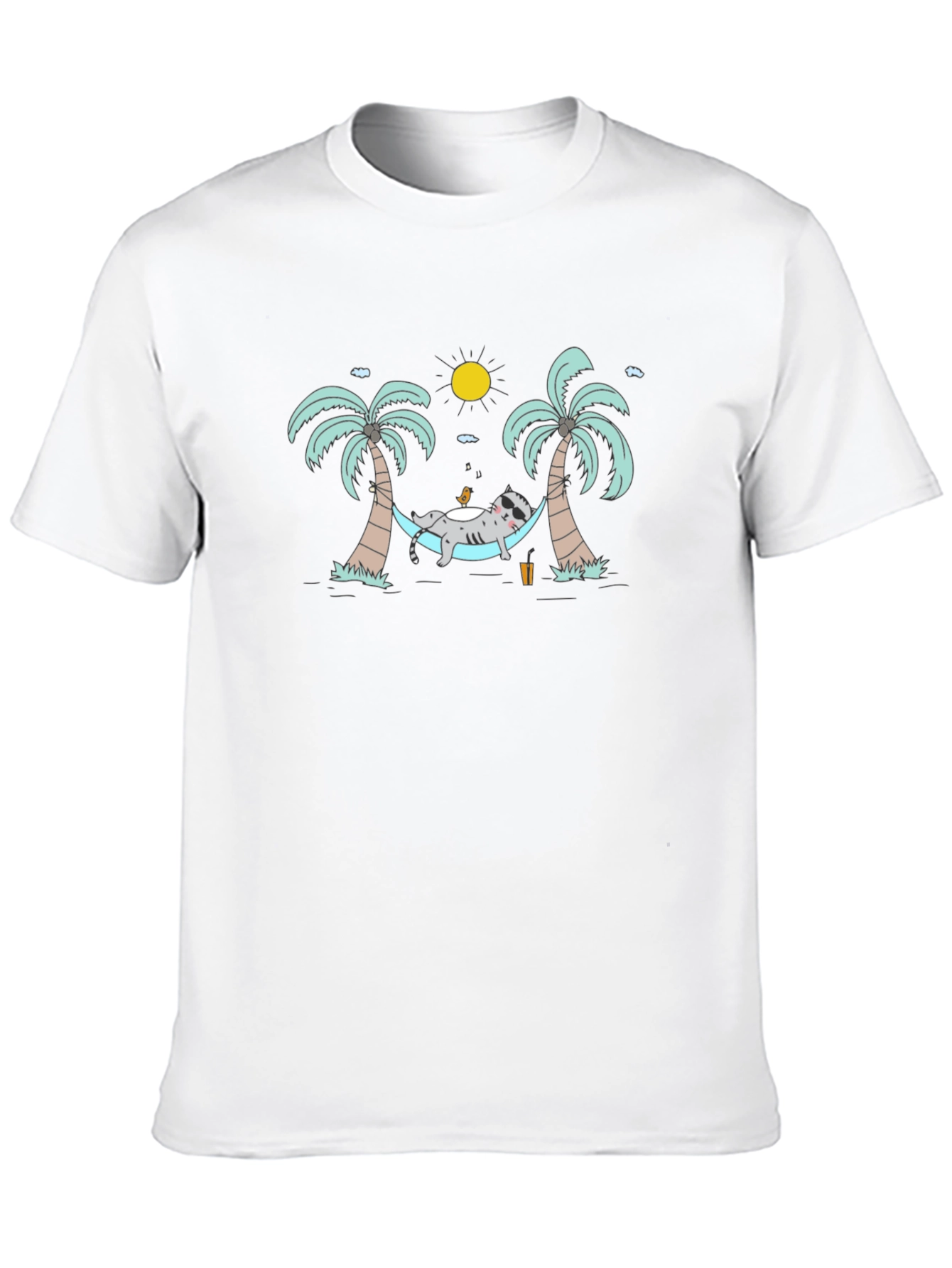 Black Relaxing Raccoon T-Shirt view 10