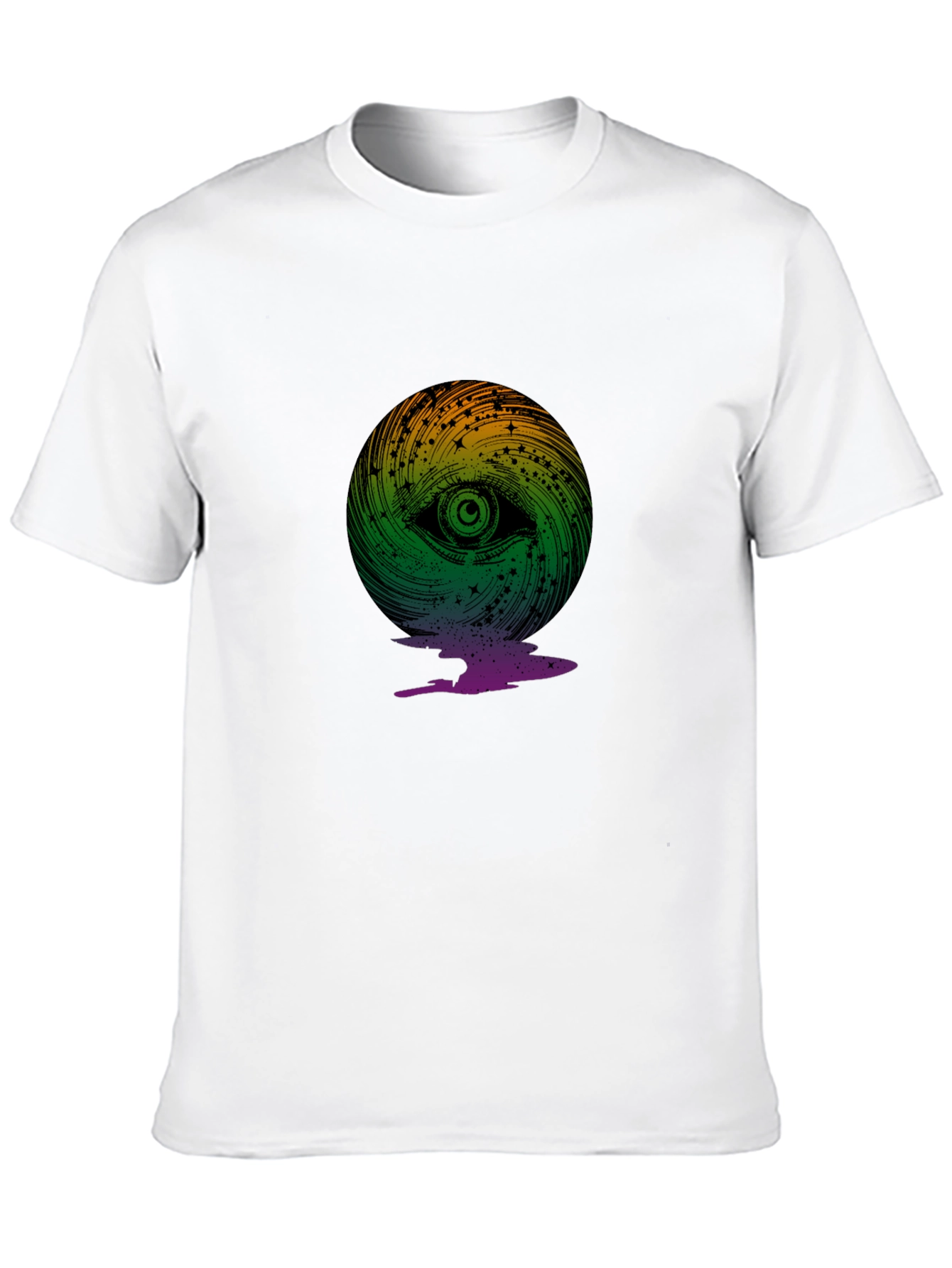 Black Eye Swirl Graphic Black T-Shirt view 10