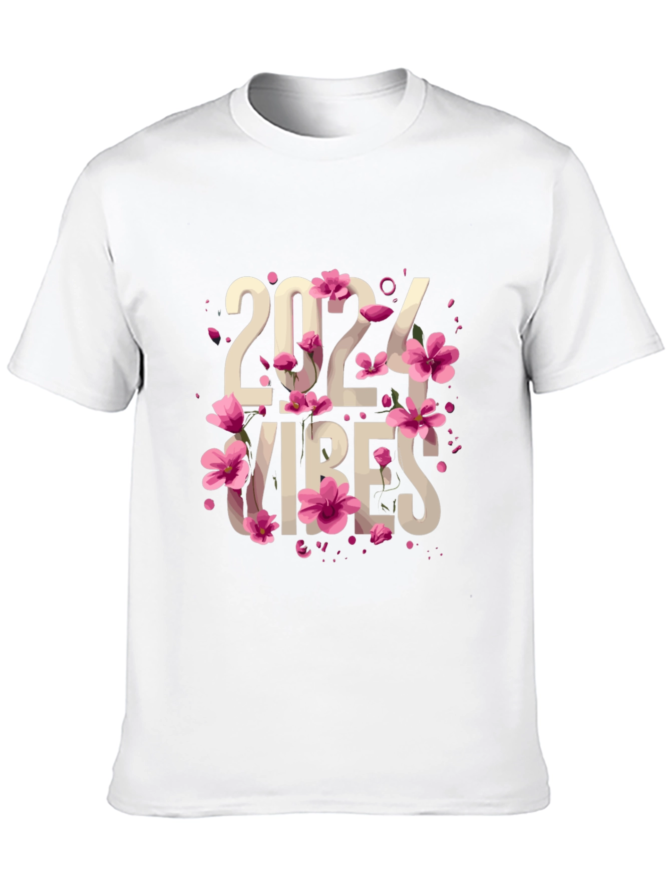 Black 2024 Vibes Floral T-Shirt view 10