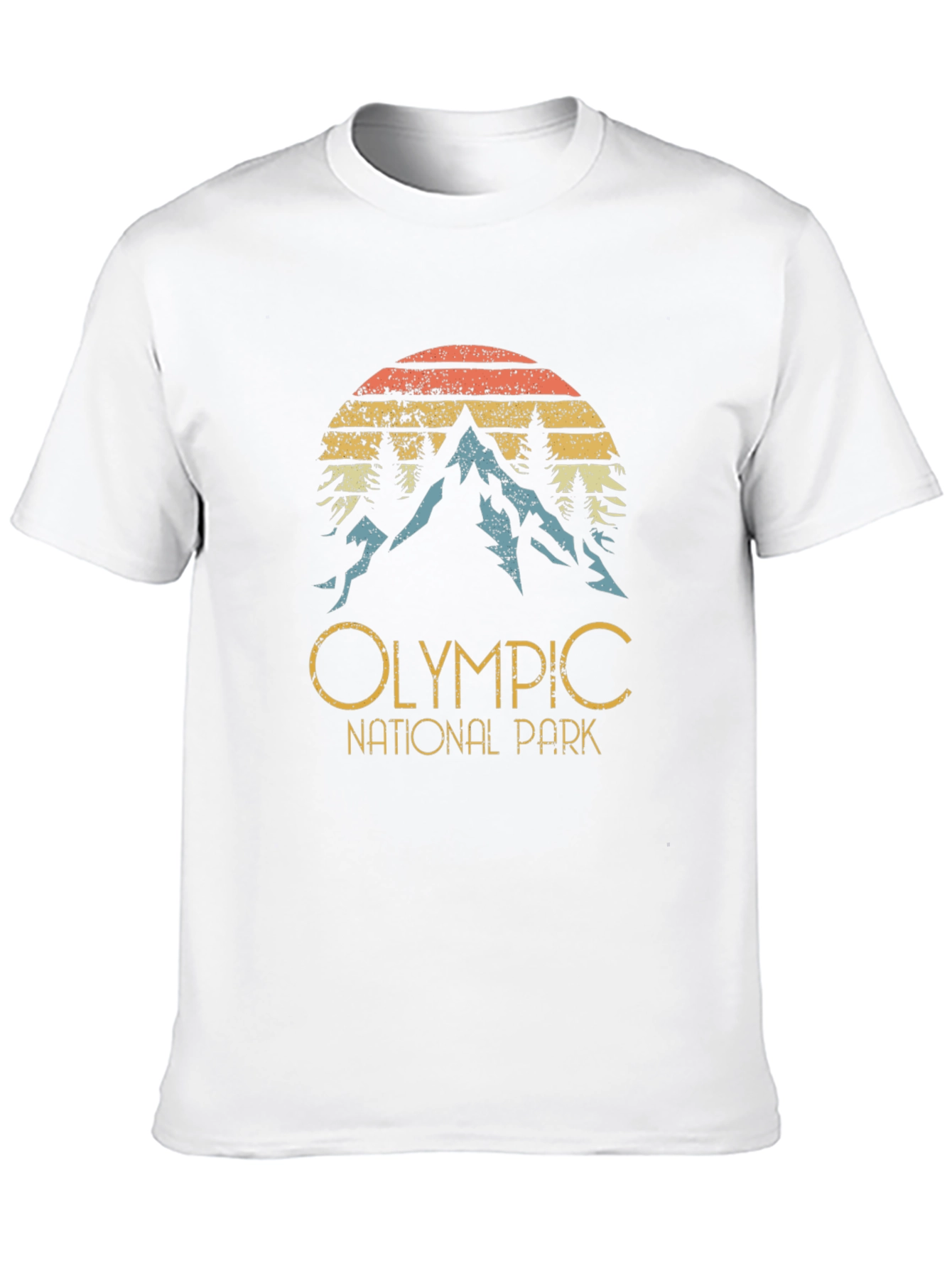 Black Olympic National Park Retro Graphic Tee view 10