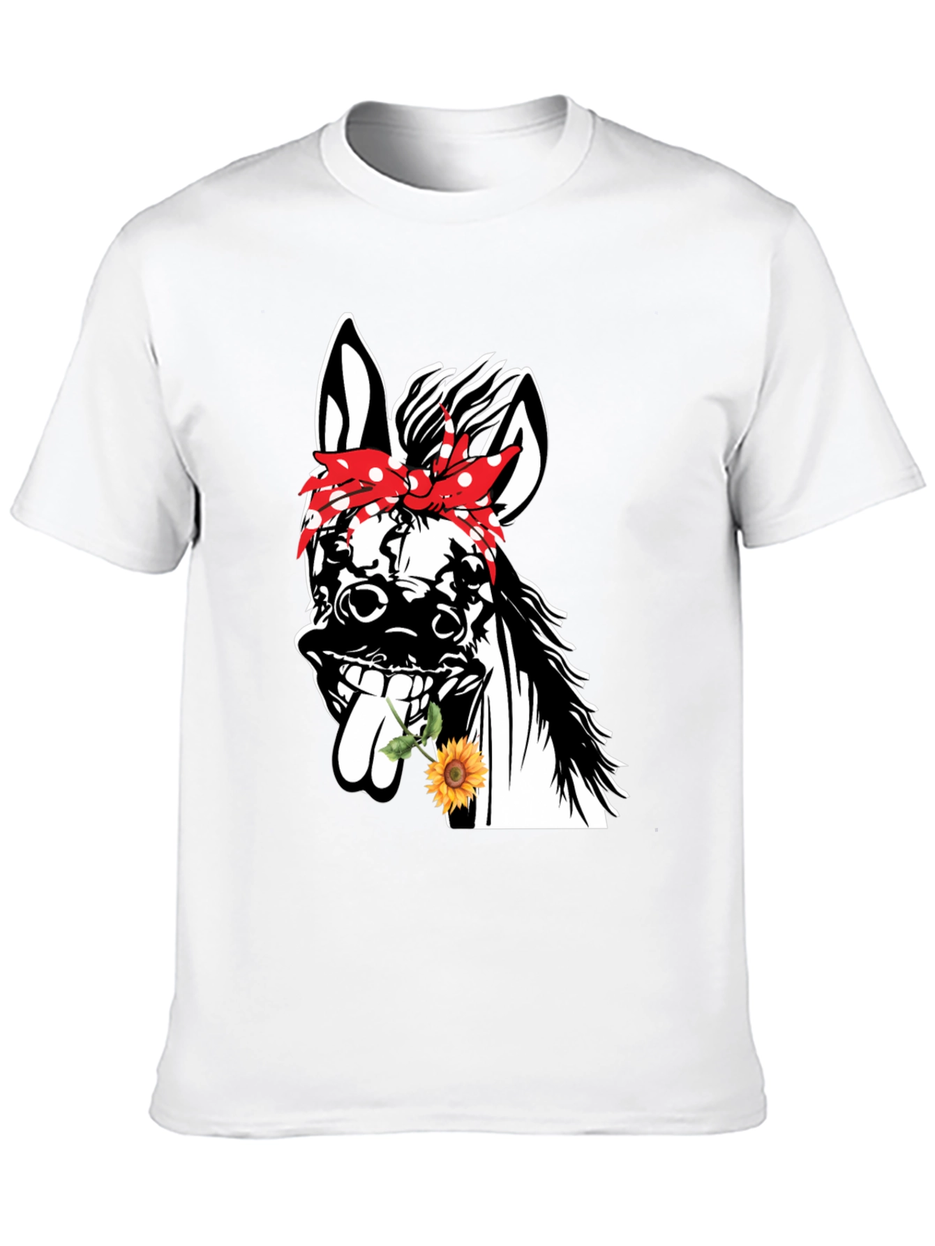 Black Funny Donkey Sunflower T-Shirt view 10