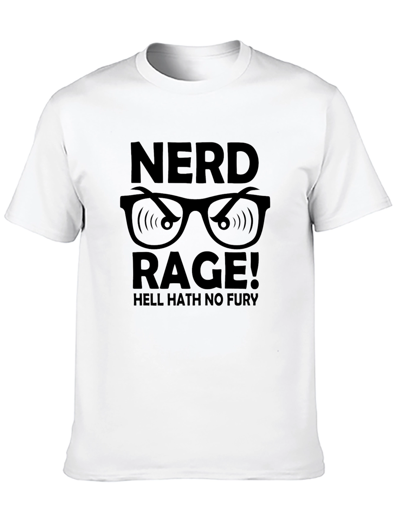 Black Nerd Rage Graphic T-Shirt - Hell Hath No Fury view 10