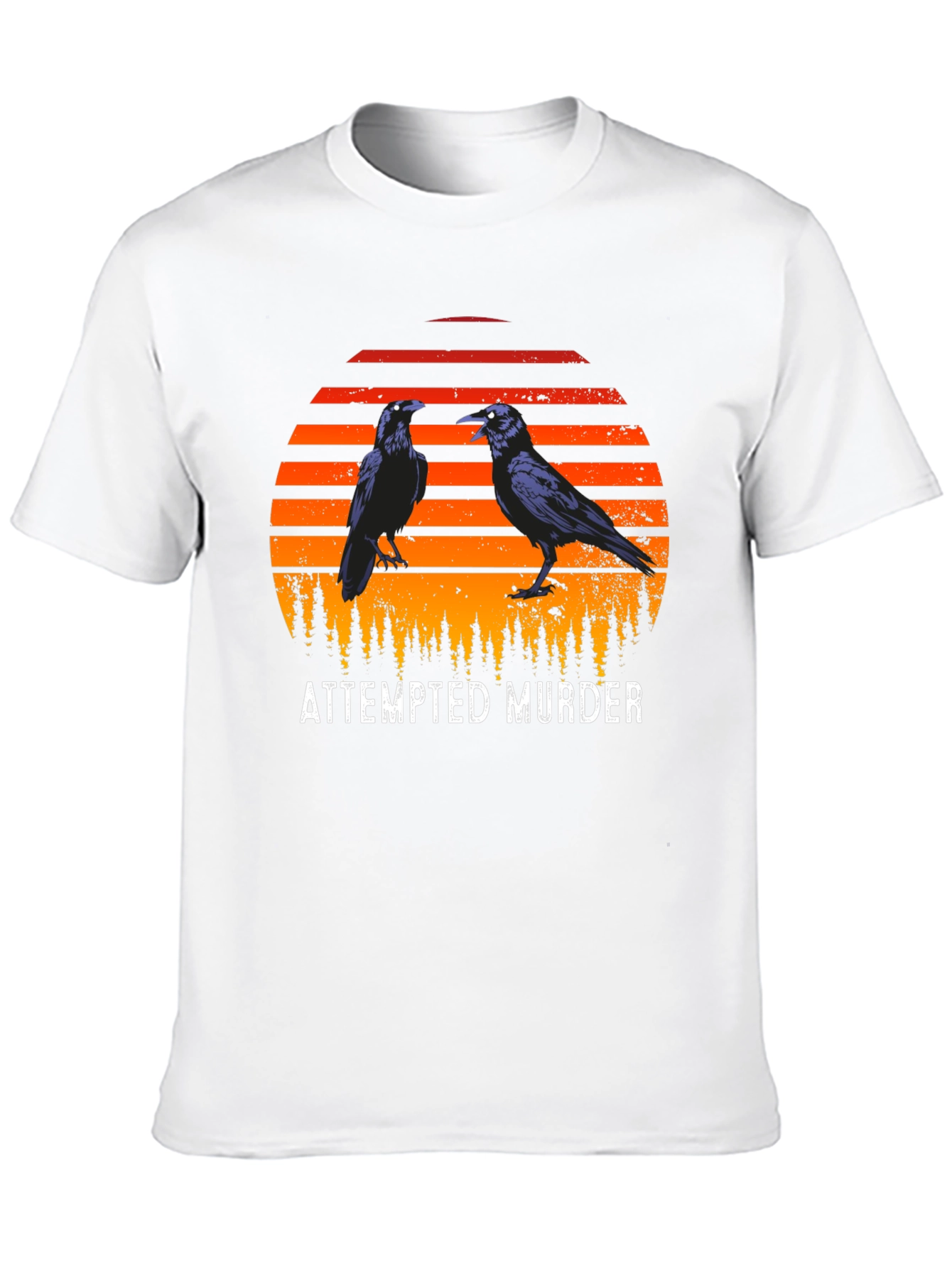 Black Attempted Murder Raven Graphic Tee view 10