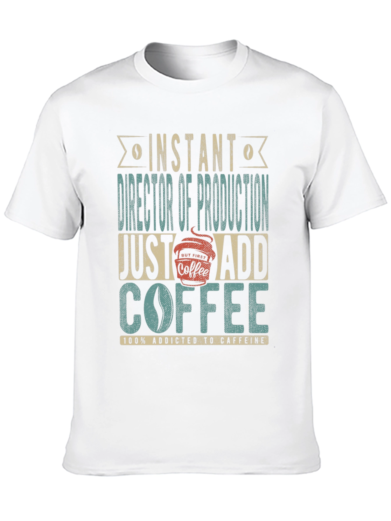 Black Director of Production Coffee Addict T-Shirt view 10