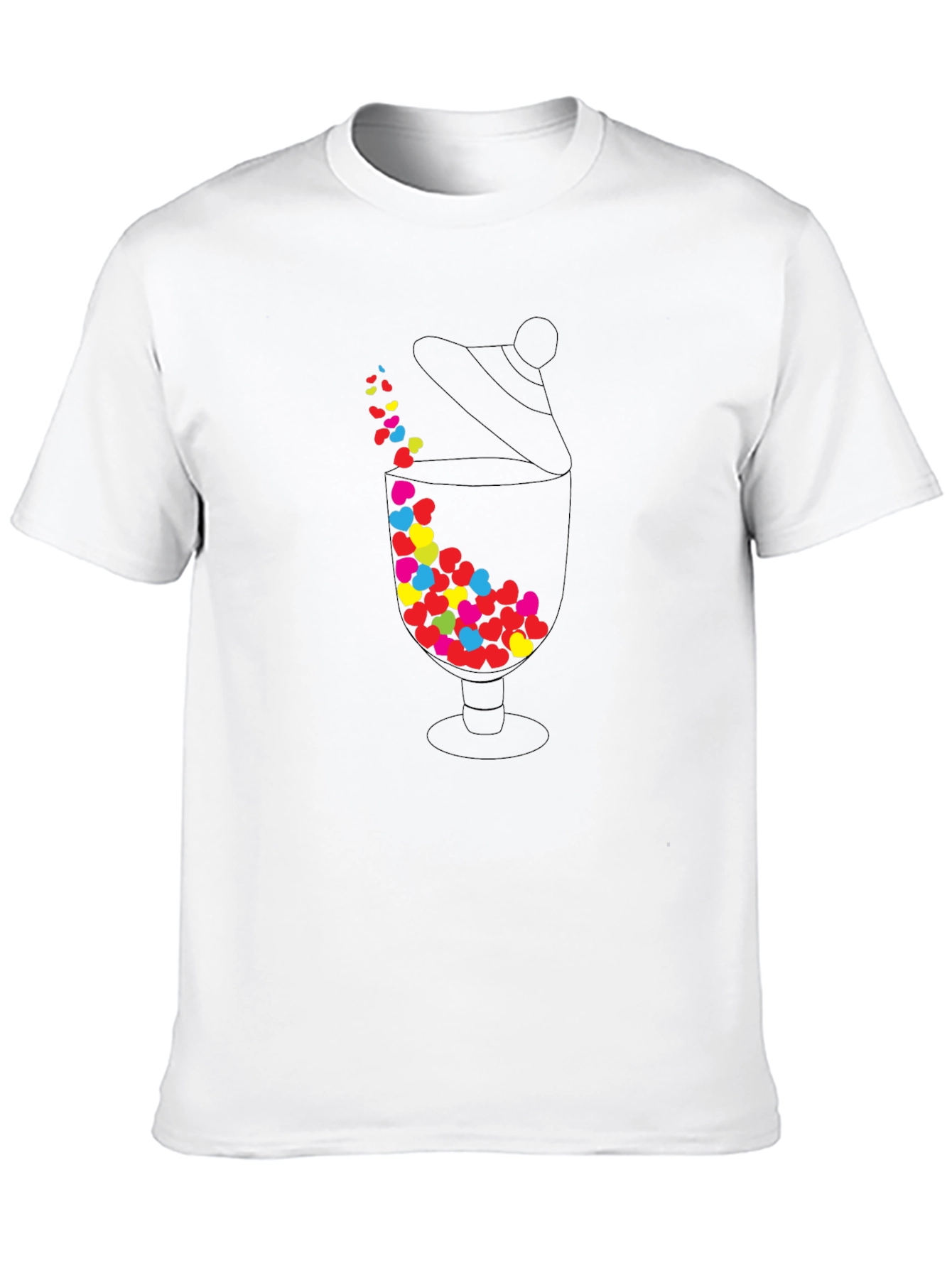 Black Heart Candy Jar Graphic Tee - Black view 10
