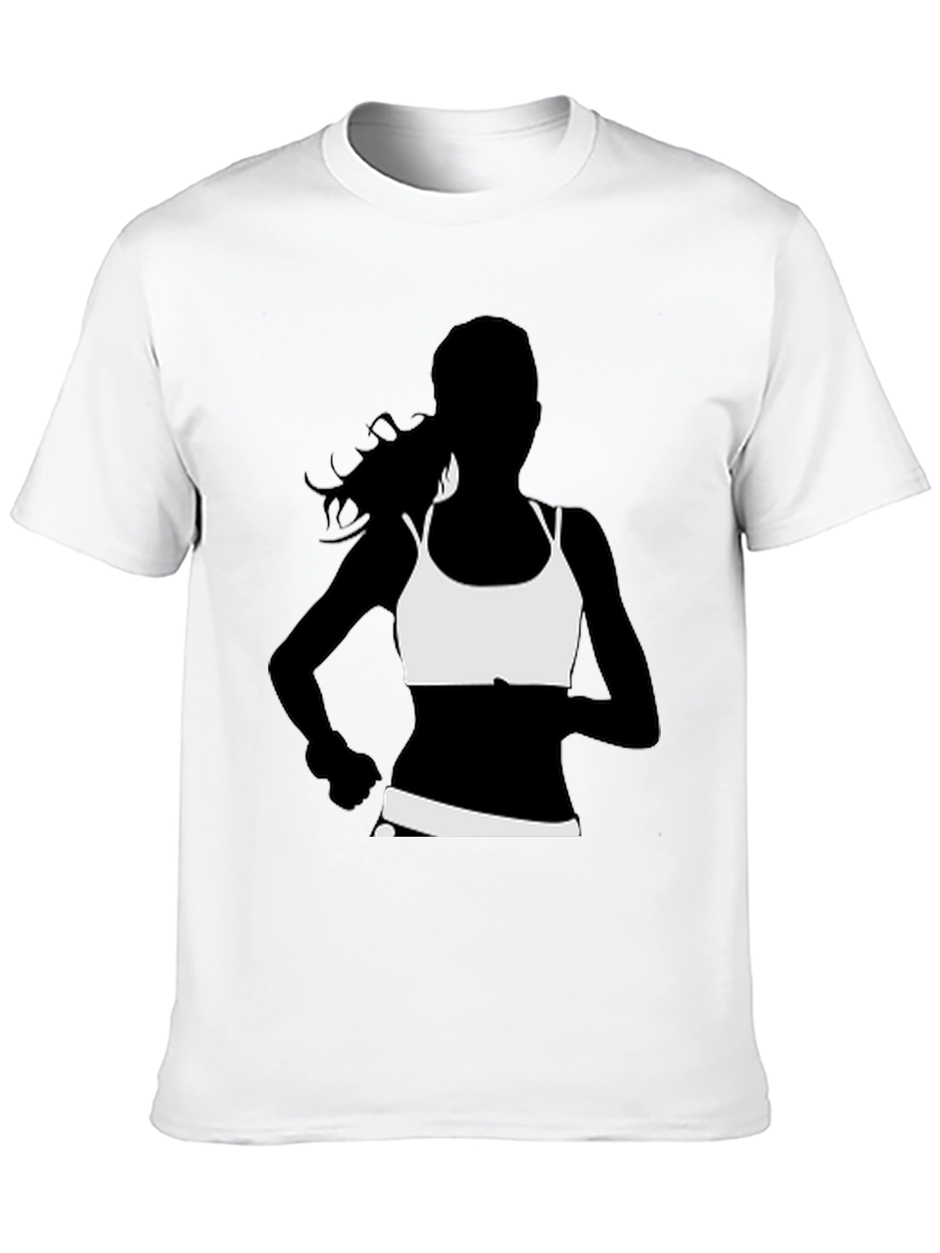 Black Running Woman Graphic Tee - Black view 10